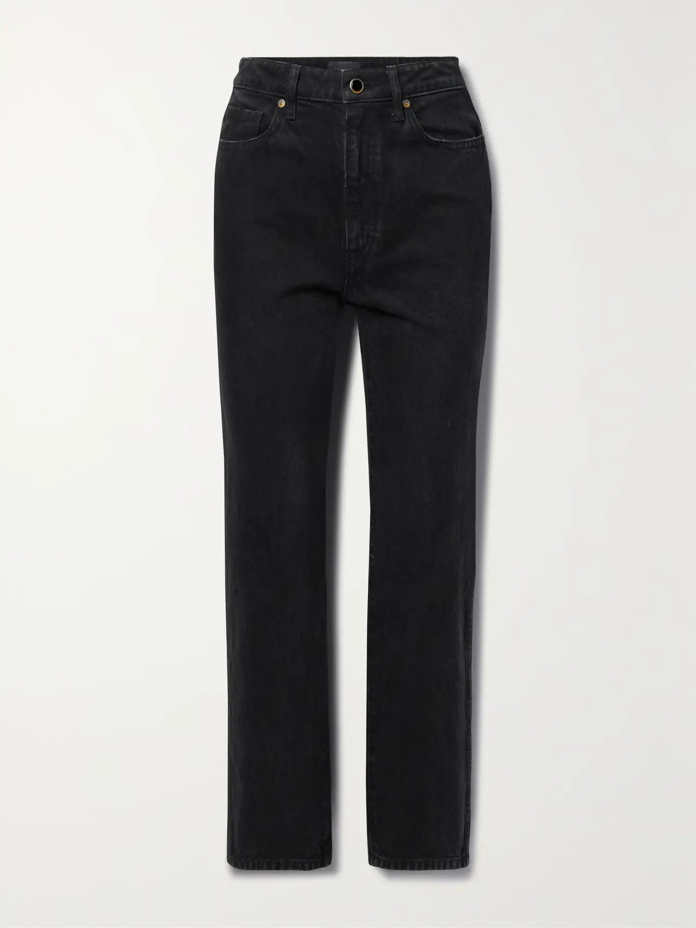 image of Khaite The Abigail Stretch Jean In Wilcox in Black, Women's (Size 30)