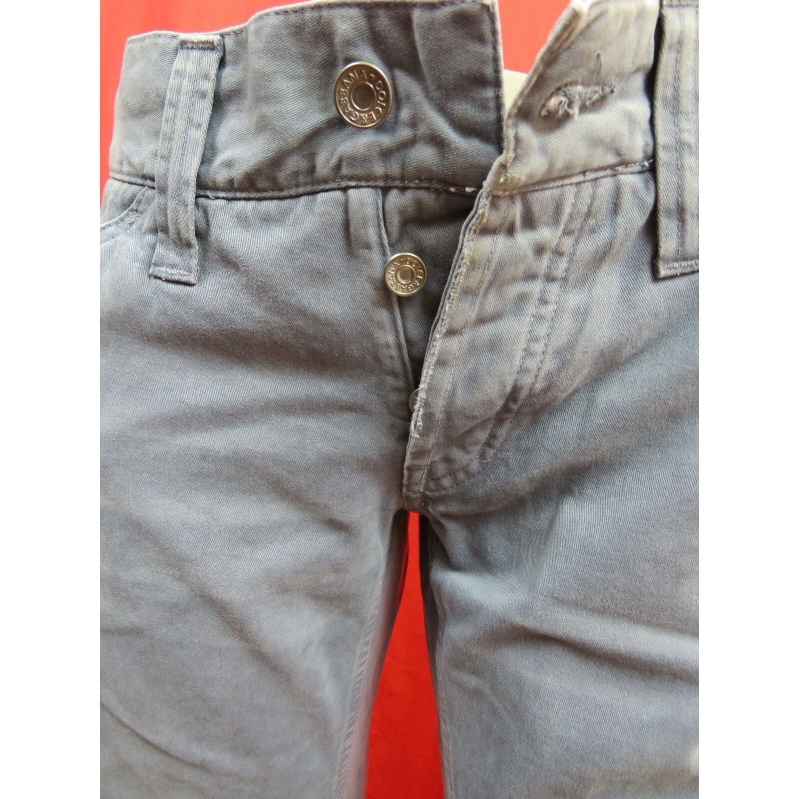 Dolce & Gabbana DOLCE GABBANA STRAIGHT LEG GRAY COTTON PANTS JEANS S ITALY Size 30" / US 8 / IT 44 - 6 Thumbnail
