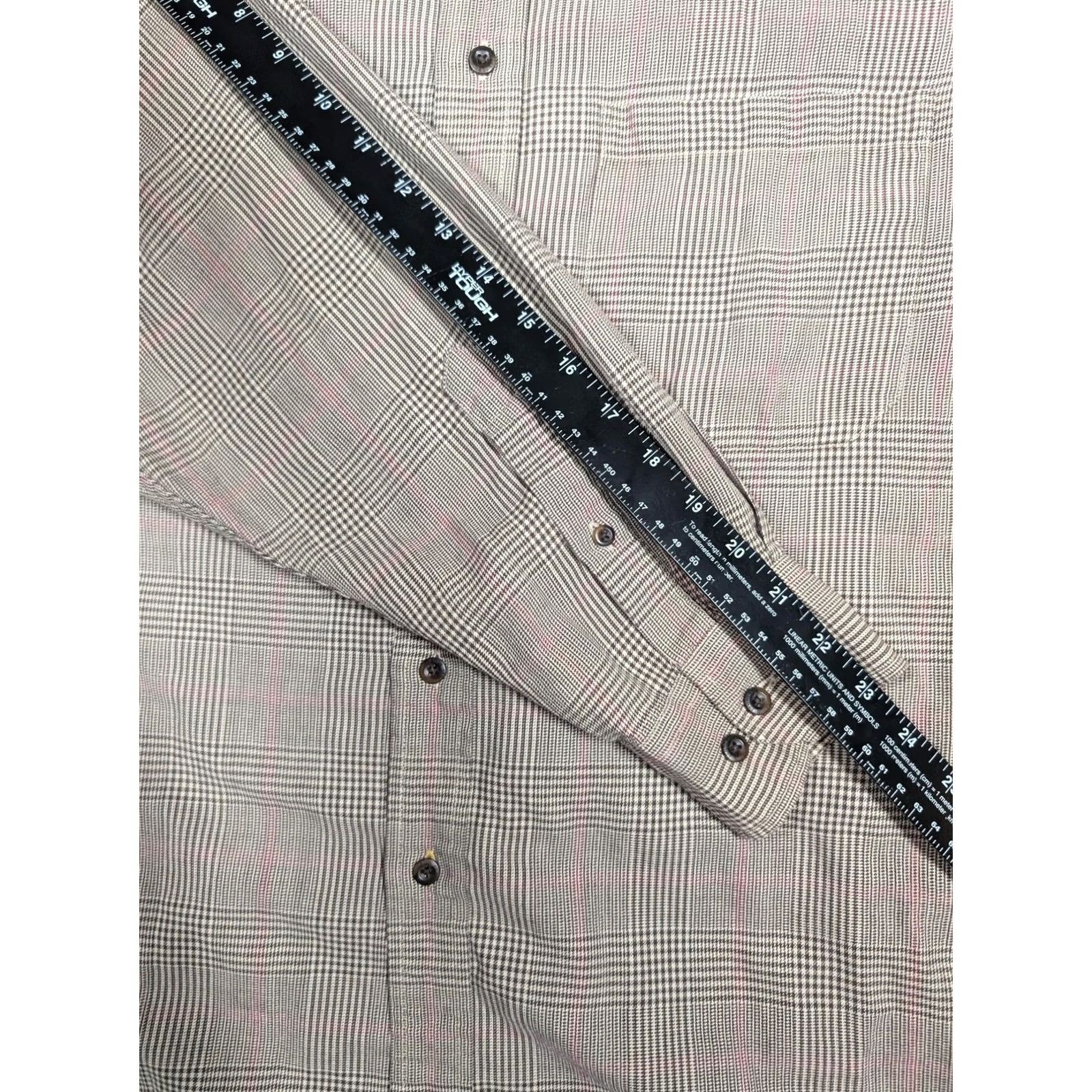 Pendleton Pendleton Shirt Mens L Brown Glen Plaid Canterbury Cloth Pima Merino Wool Button-Up Long Sleeve Size US L / EU 52-54 / 3 - 4 Thumbnail