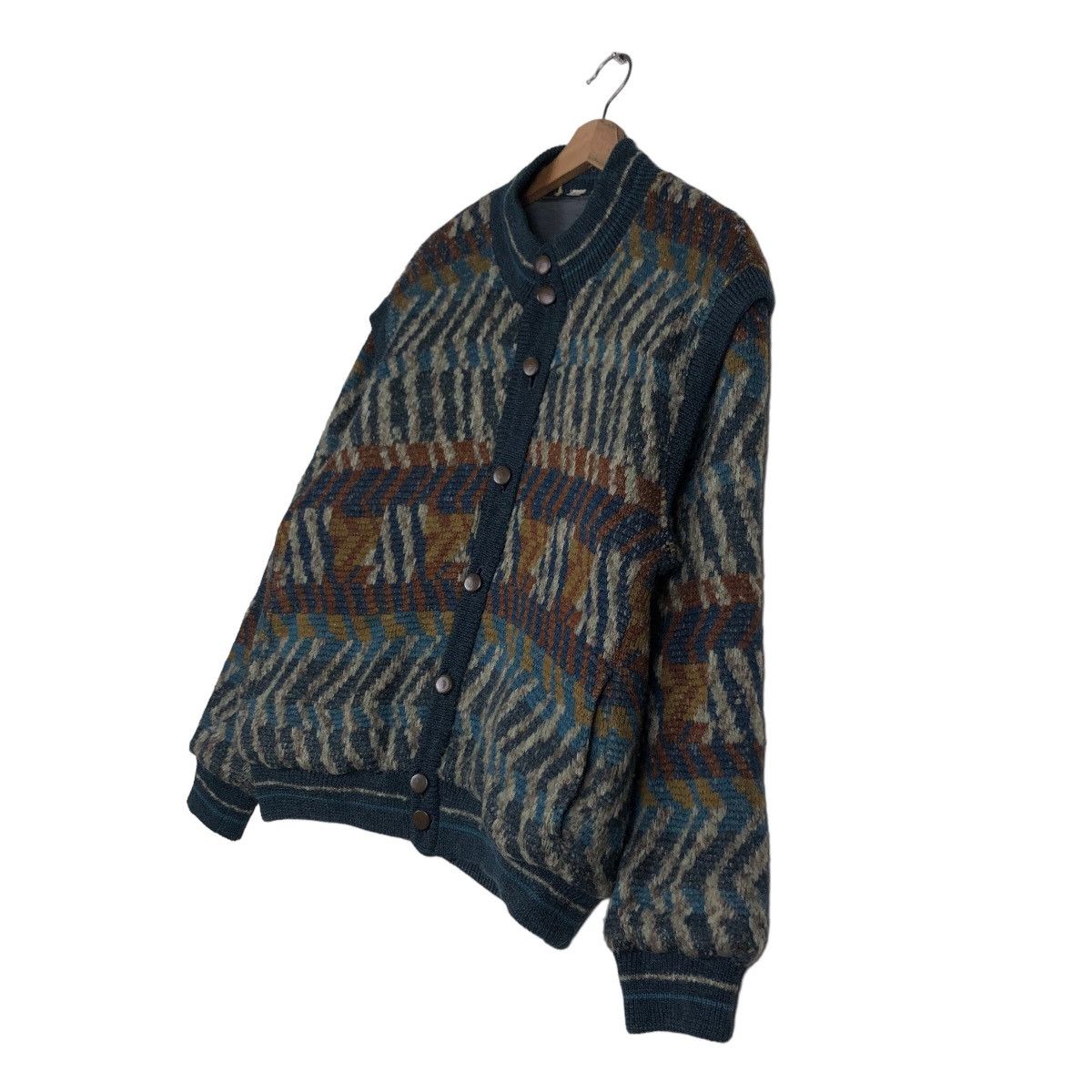 Japanese Brand 🔥Vintage Bomber Cardigan Jacket Japan Coogi Design Size US L / EU 52-54 / 3 - 2 Thumbnail