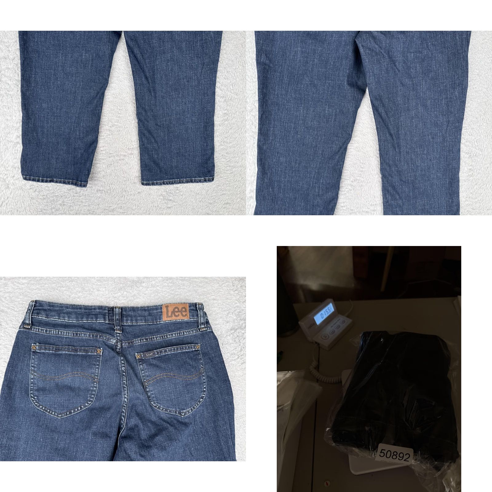 Lee Lee Jeans Womens 10M Blue Denim Stretch Straight Leg Mid Rise Casual Pants Shirt? Size 32" / US 10 / IT 46 - 10 Thumbnail