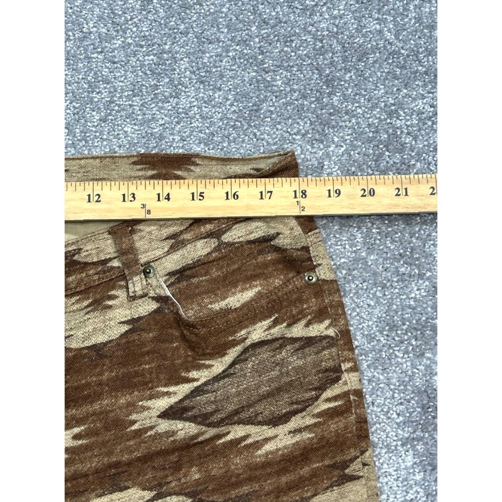 Ralph Lauren Lauren Ralph Lauren Jeans Womens 14 Brown Cotton Aztec Modern Straight Leg 36x31 Denim Size 36" / US 14 / IT 50 - 3 Thumbnail