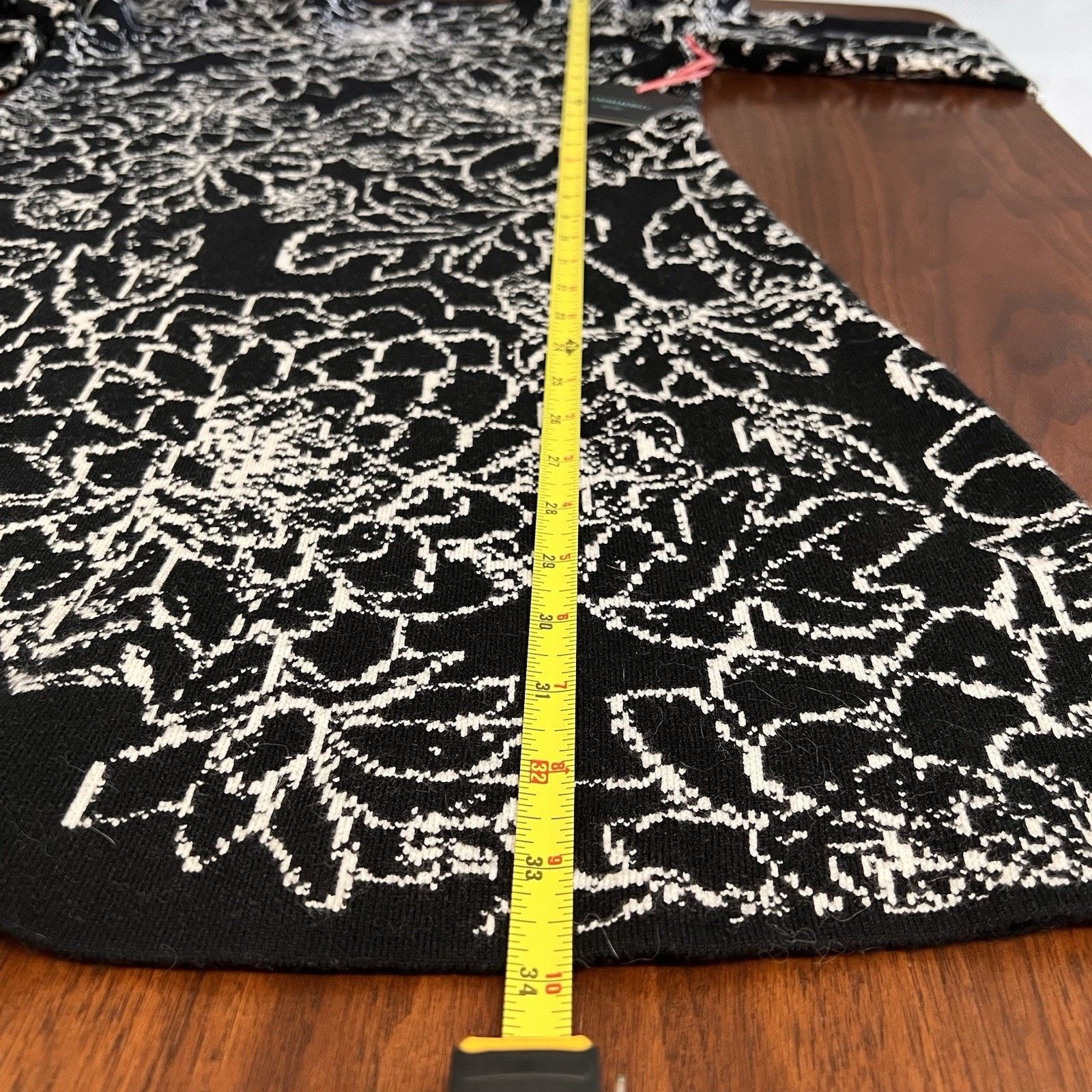 Cynthia Rowley NWT Cynthia Rowley Sweater Dress (S) Long Sleeve Black White Size S / US 4 / IT 40 - 5 Thumbnail