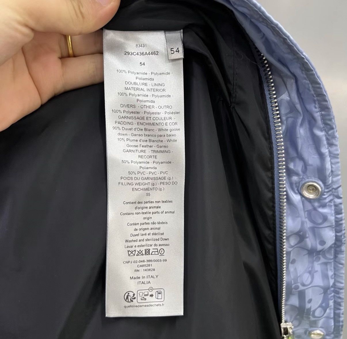 Dior Dior Blue Oblique Monogram Full Print Jacket J41 Size US L / EU 52-54 / 3 - 5 Thumbnail