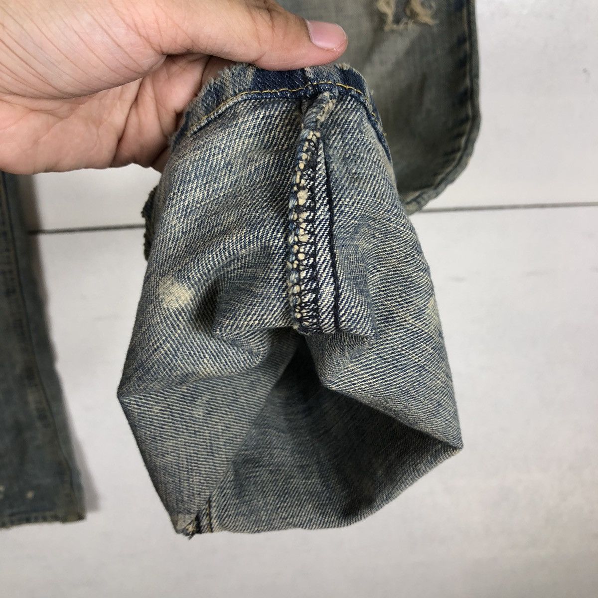 Japanese Brand 🔥90’s Vintage Distressed Denim Jeans Men’s Melrose Japan Size US 32 / EU 48 - 13 Thumbnail