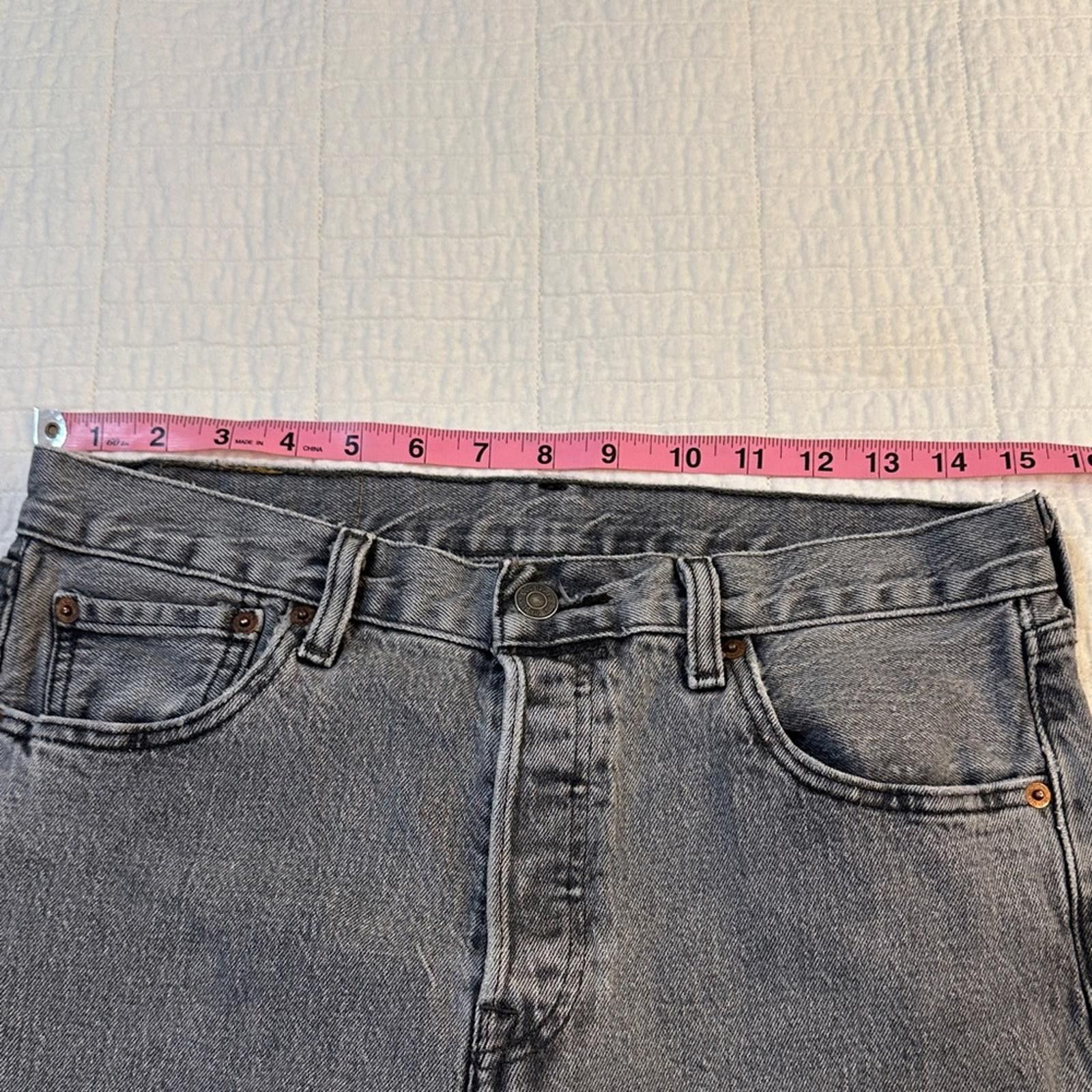 Levi's Levi's 501 sz 30 y2k Gray Acid Wash Women's High Rise Size 30" / US 8 / IT 44 - 6 Thumbnail