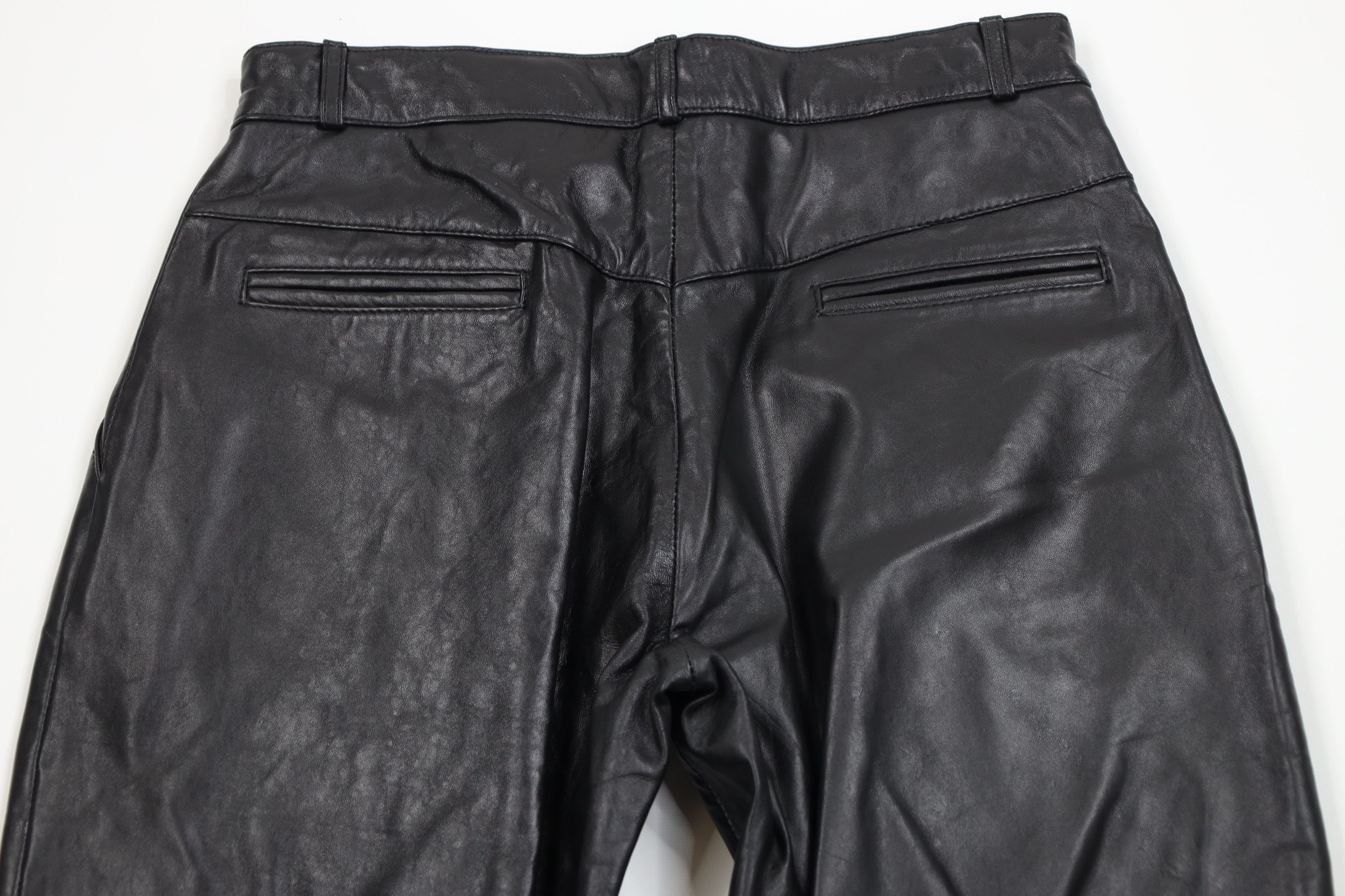 Vintage Vintage 90s Streetwear Soft Leather Straight Leg Pants Size US 30 / EU 46 - 10 Thumbnail