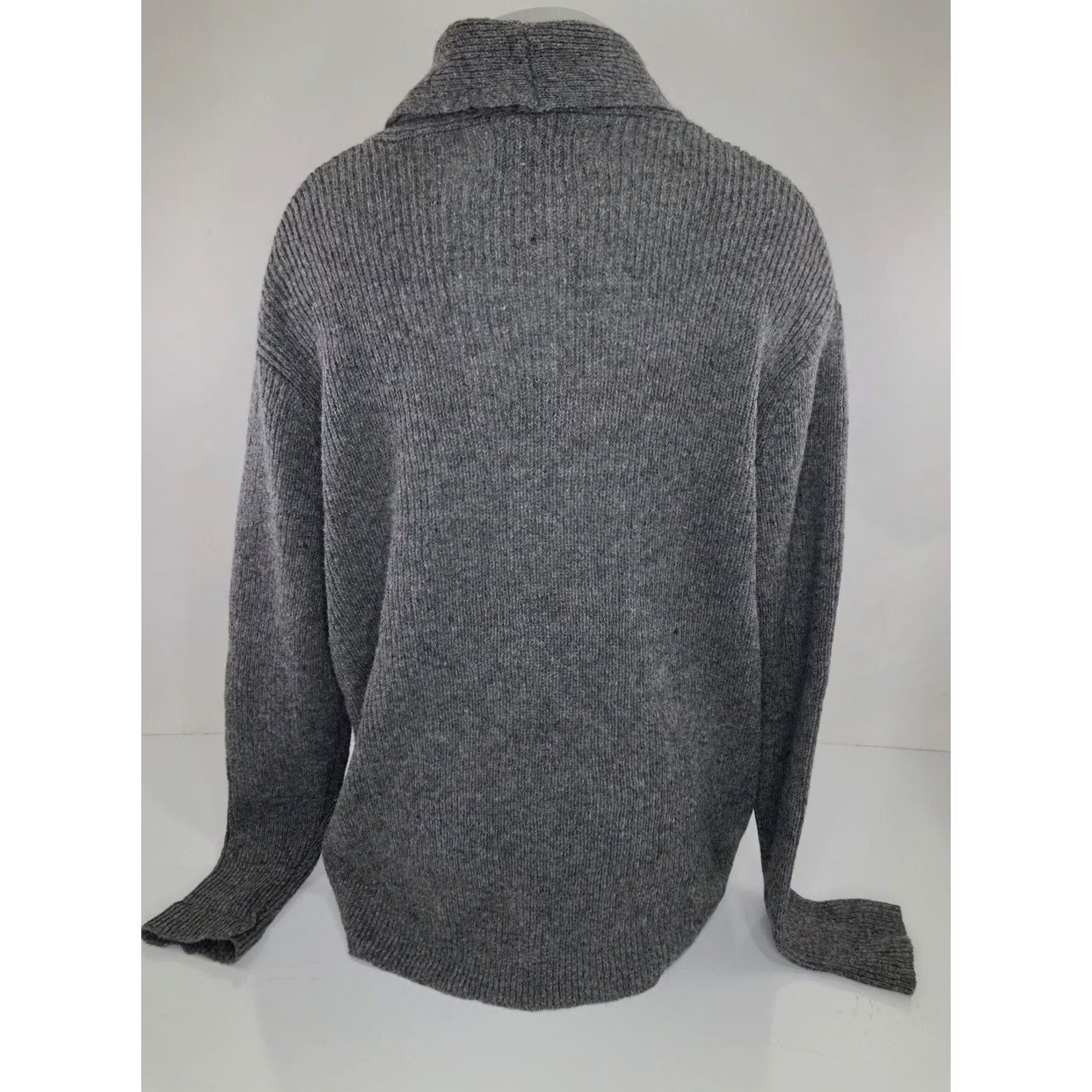Vintage Line Of Trade Sweater Mens XL Gray NEW UNWORN Cardigan SHETLAND WOOL Size US XL / EU 56 / 4 - 3 Thumbnail