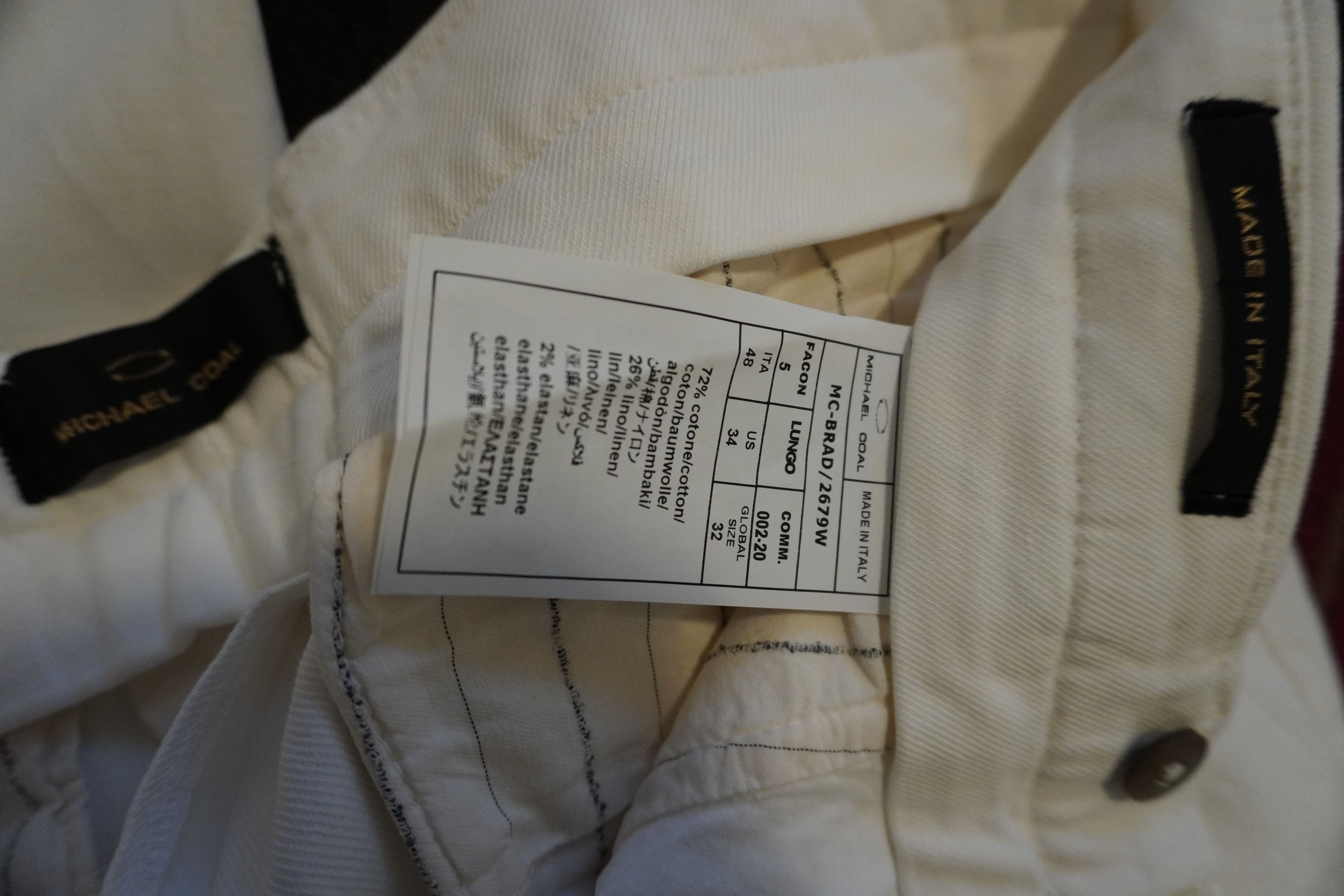 Other MICHAEL COAL WHITE CHINO Size US 32 / EU 48 - 4 Thumbnail