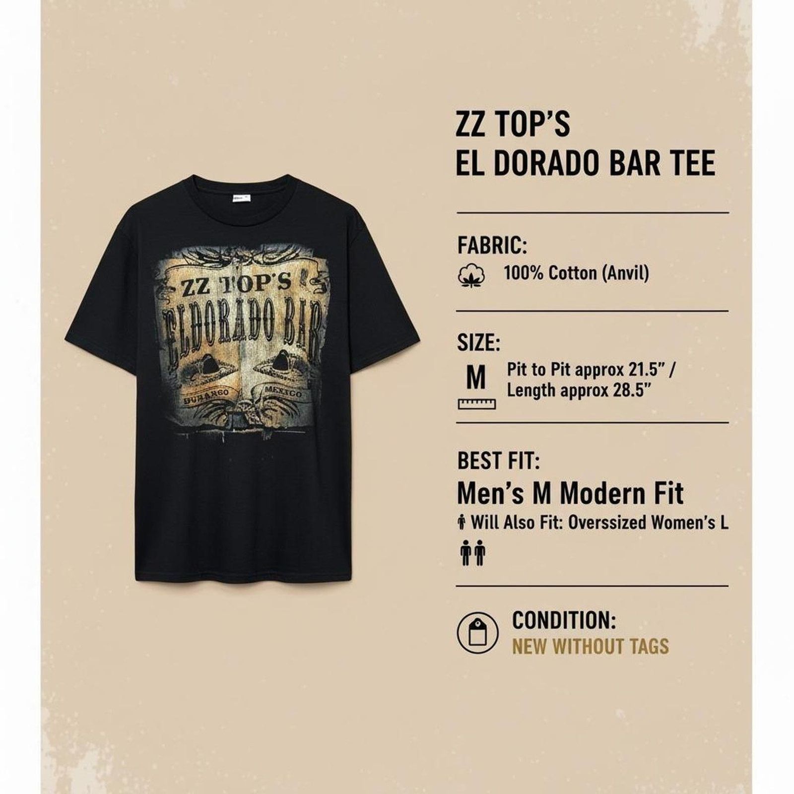 Other ZZ Top 2012 Tour Eldorado Bar Tee Size M NWT Size US M / EU 48-50 / 2 - 7 Thumbnail