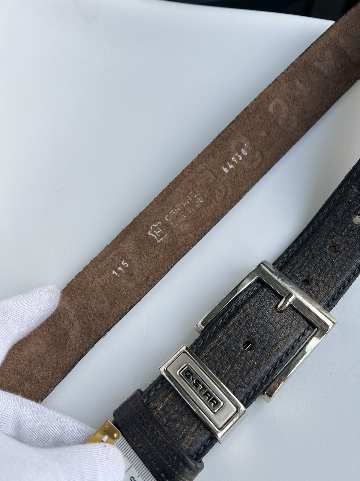 G-Star G-STAR Leather Belt – Distressed Black – Size ~XL (119.5 cm) Size ONE SIZE - 22 Thumbnail