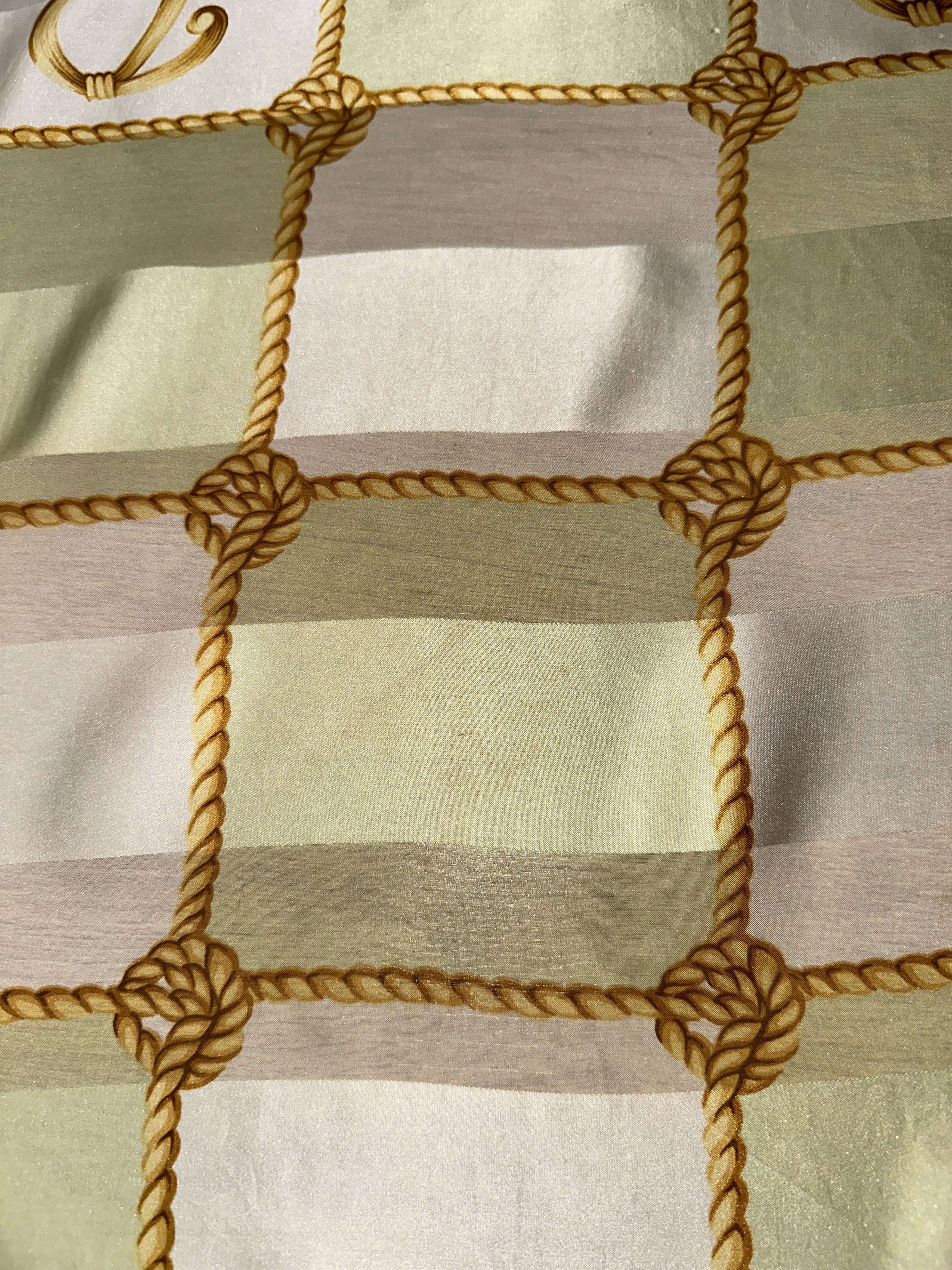 Nina Ricci Nina Ricci Paris 100% Silk Rope Lattice Square Scarf 86x85 Size ONE SIZE - 4 Thumbnail