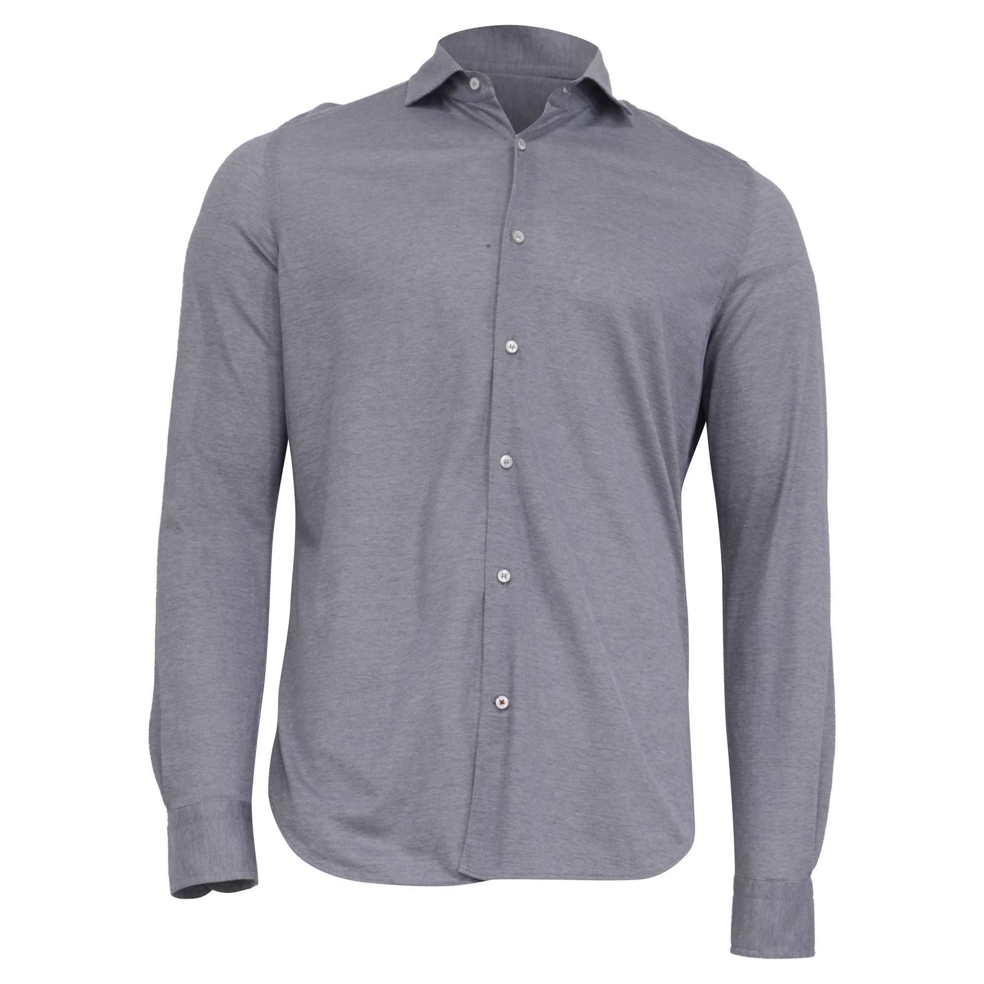 Loro Piana Loro Piana Button-Down Long Sleeve Shirt in Grey Cotton Size US M / EU 48-50 / 2 - 1 Thumbnail