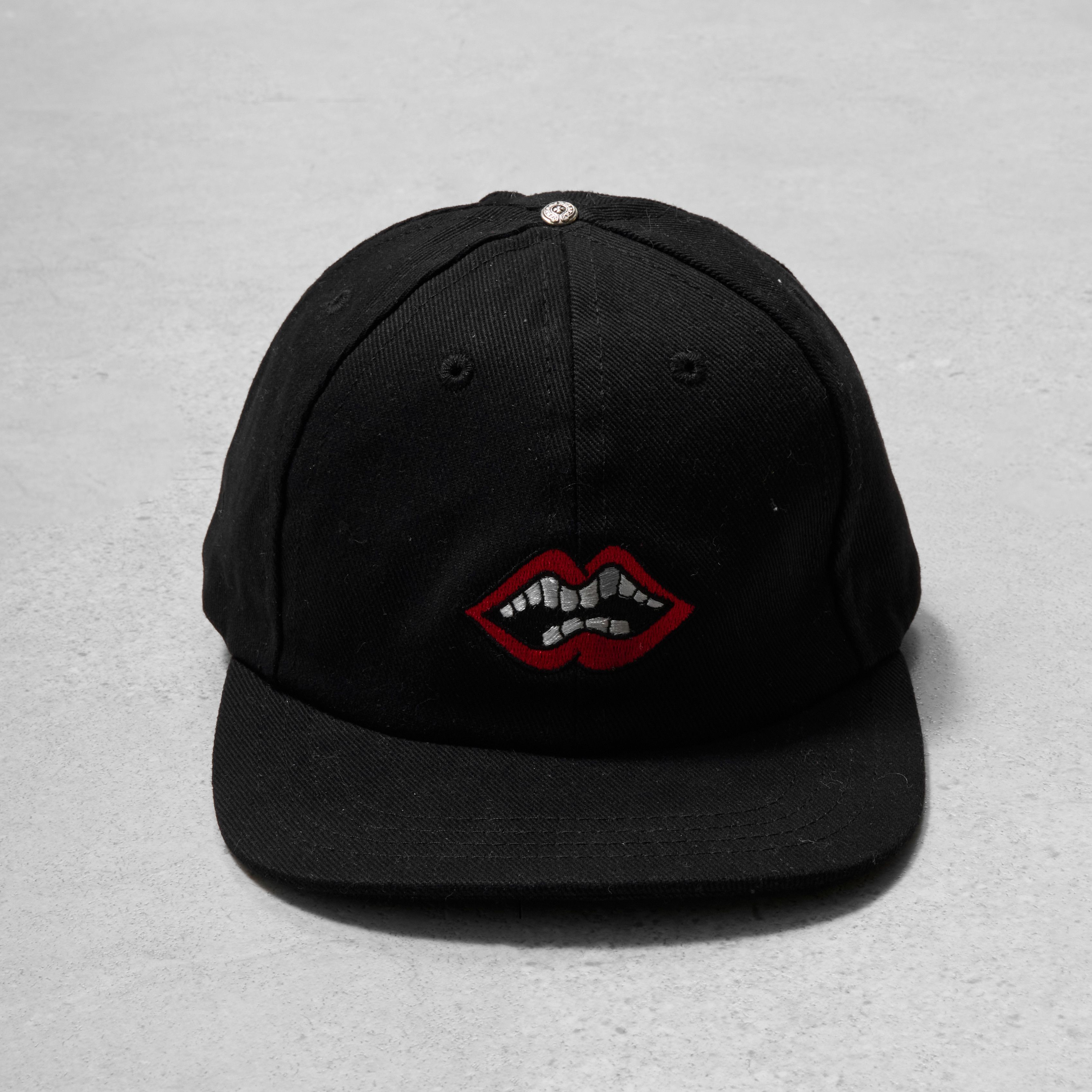 Chrome Hearts CHROME HEARTS Matty Boy Chomper Leather Strapback Hat BLACK Size ONE SIZE - 1 Thumbnail