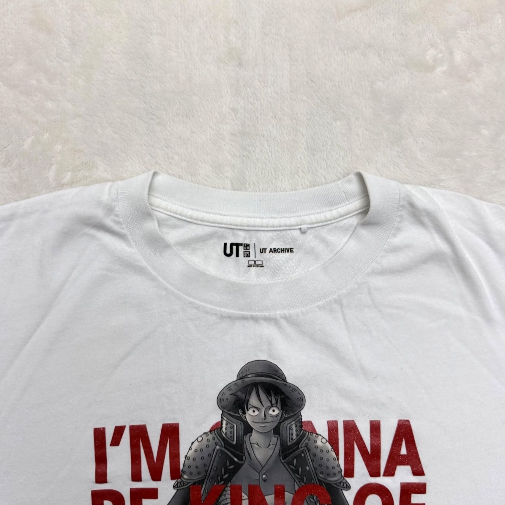 Uniqlo Uniqlo UT One Piece Monkey D Luffy Shirt Mens Small White Anime Graphic Tee Shirt Size US S / EU 44-46 / 1 - 2 Thumbnail