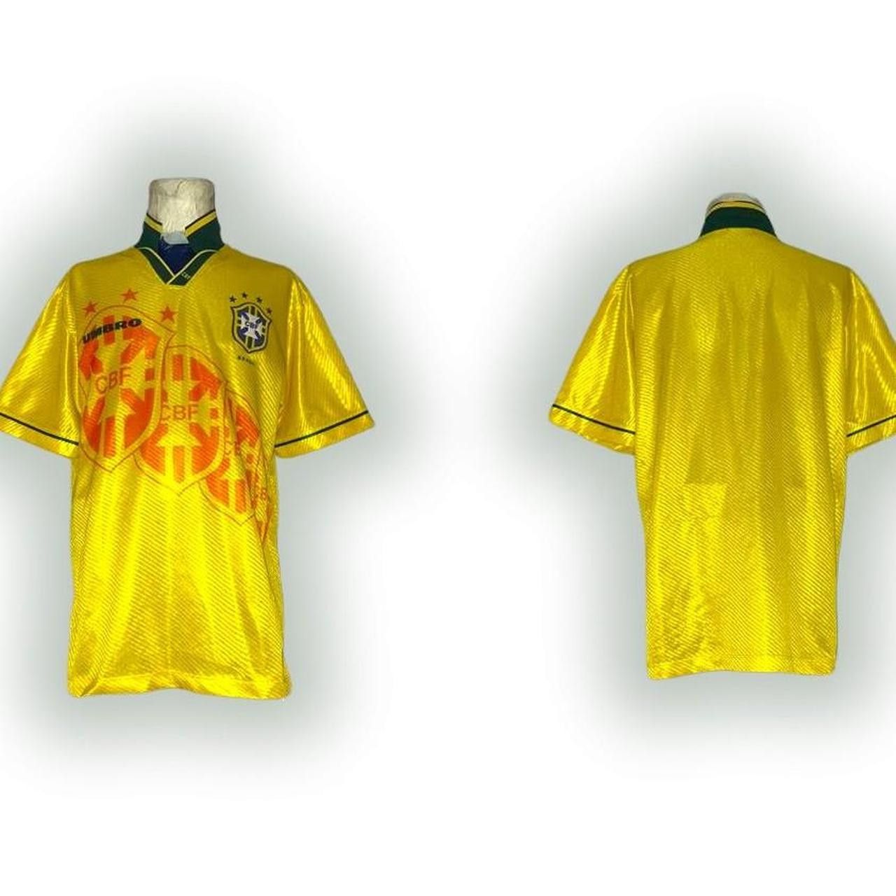Umbro Fc Brazil 1994 1995 1996 Home Shirt Jersey Size US L / EU 52-54 / 3 - 2 Thumbnail