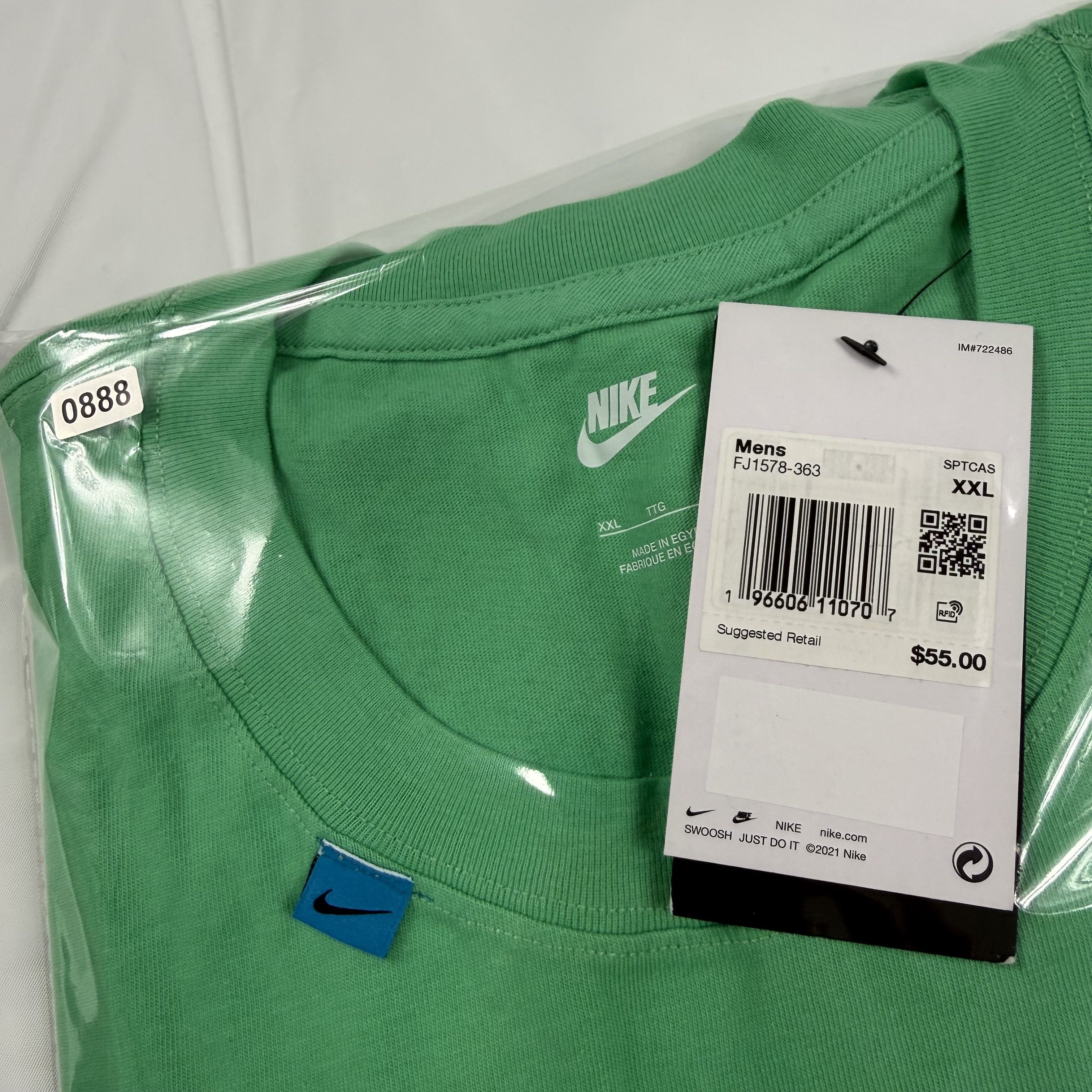 Nike Nike Mens XXL Green Abstract Graphic Loose Fit T-Shirt Size US XXL / EU 58 / 5 - 8 Thumbnail