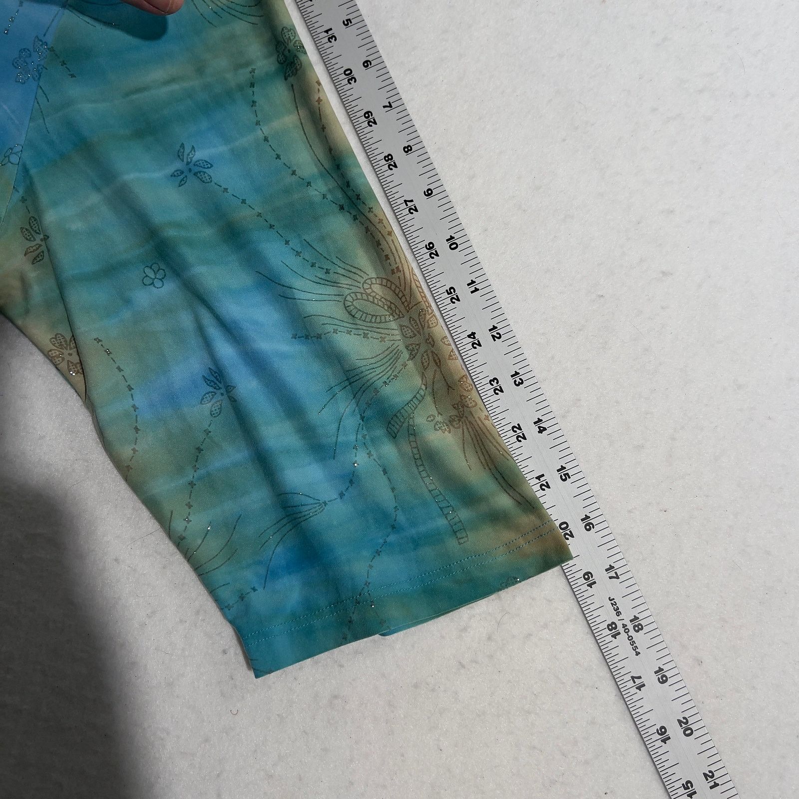 Other Only Nine Woman Top Metallic Thread Sparkle Floral Tye Dye Size L / US 10 / IT 46 - 8 Thumbnail