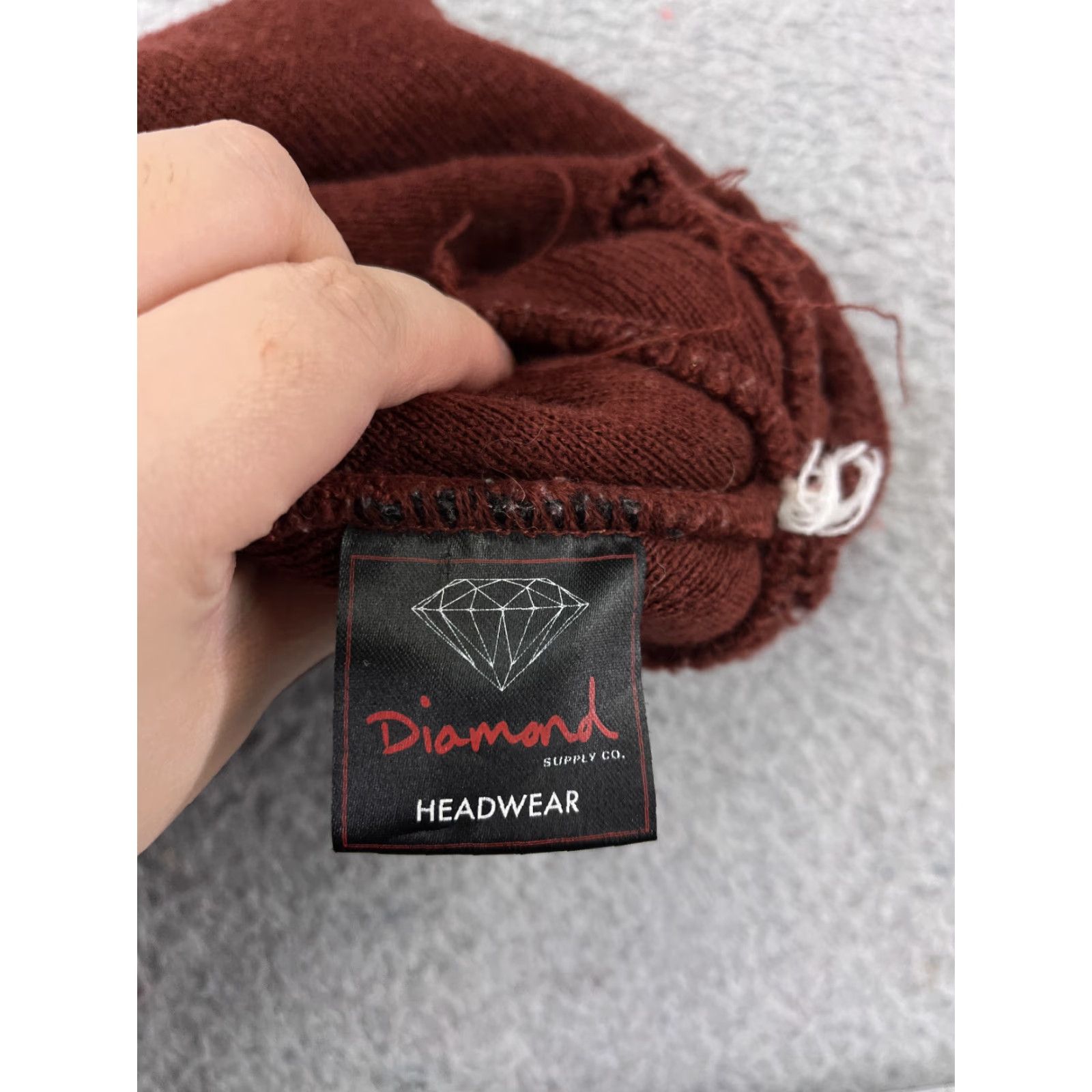 Diamond Supply Co. Diamond Supply Co Beanie Adult One Size Red Stripe Pom Knit 100% Acrylic Hat Mens Beanie Size ONE SIZE - 7 Thumbnail
