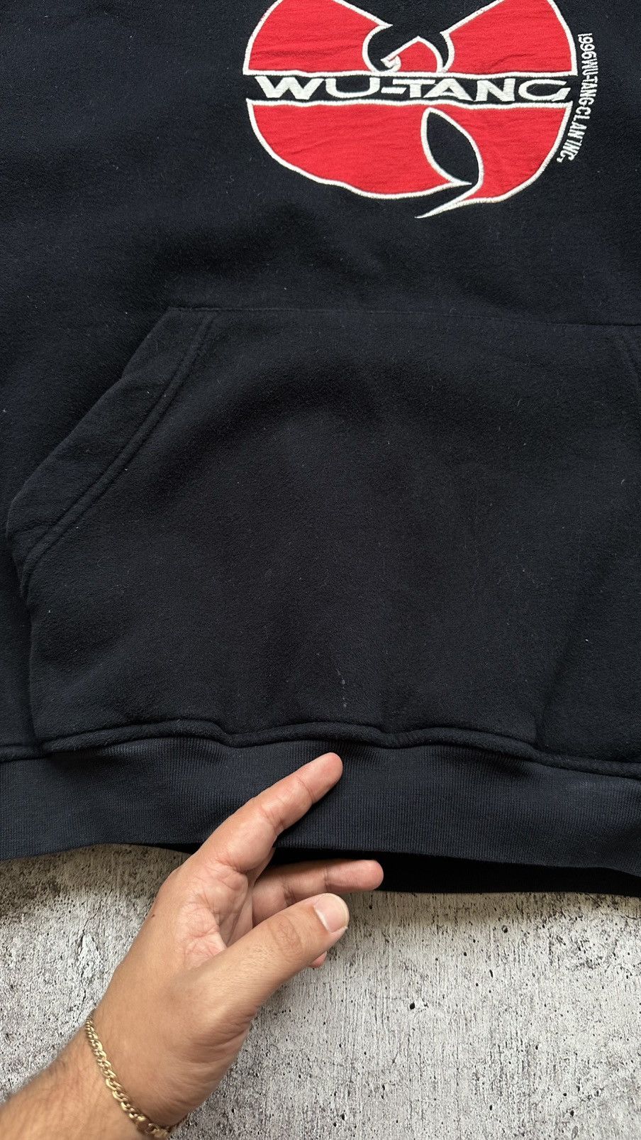 Band Tees 90s WU-TANG CLAN VINTAGE FLEECE HOODIE Size US L / EU 52-54 / 3 - 9 Thumbnail