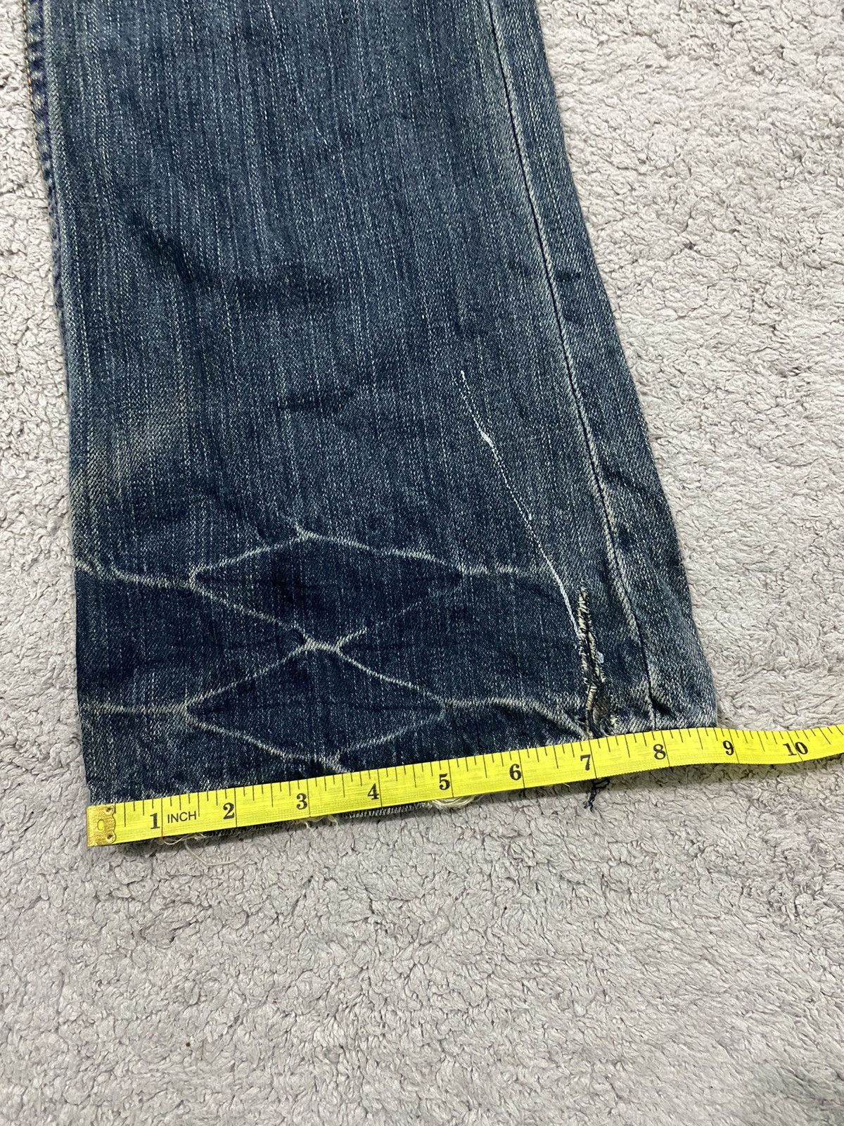 If Six Was Nine ROOT THREE Flared Paint Splashed Low Rise Denim Size US 31 - 20 Thumbnail