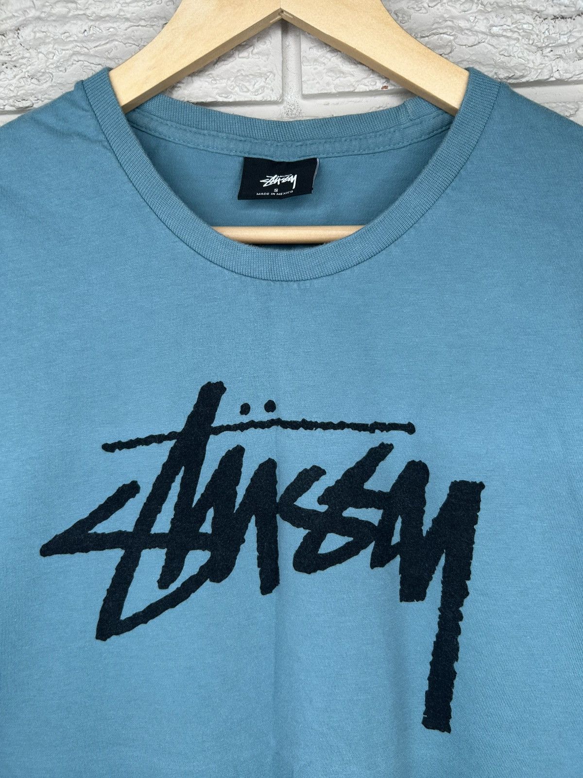 Stussy Stussy Script Logo Teal T Shirt Size US S / EU 44-46 / 1 - 2 Thumbnail