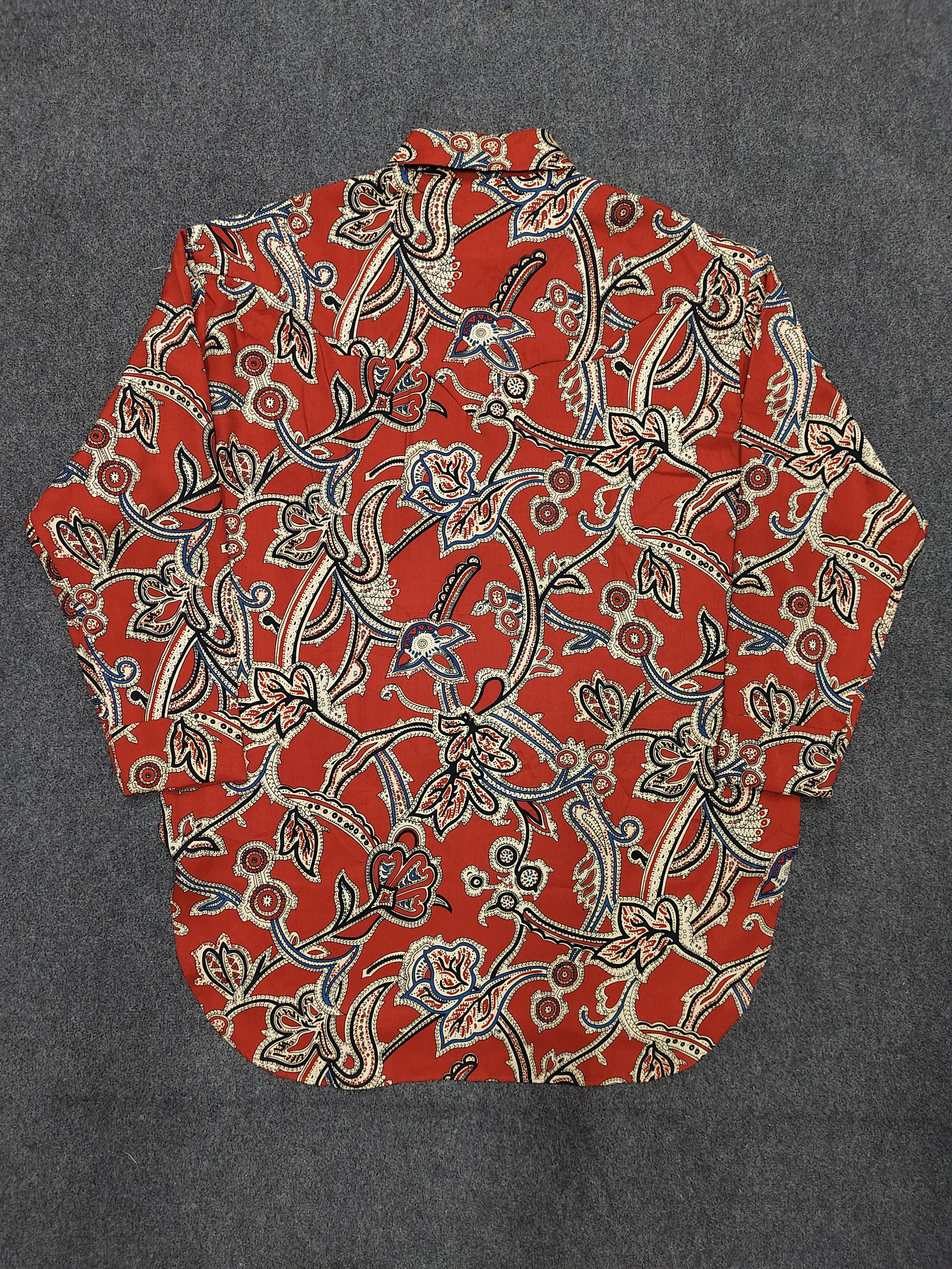 Kansai Yamamoto RARE🔥Vtg 80s Kansai O2 Florals Art Asymmetric Button Ups Size US L / EU 52-54 / 3 - 5 Thumbnail