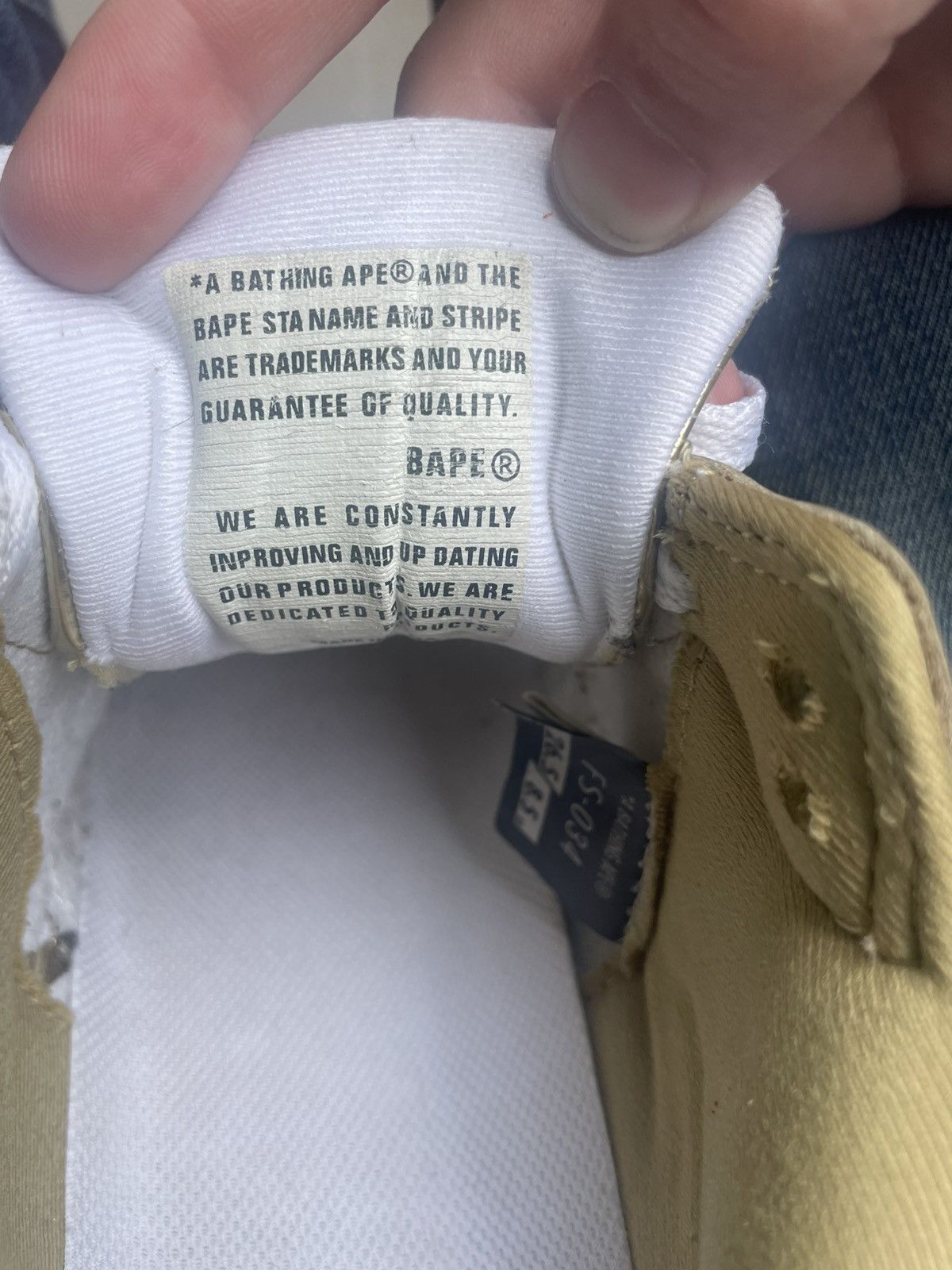 Bape Bape Bapesta Gold Trainers Size US 8.5 / EU 41-42 - 14 Thumbnail