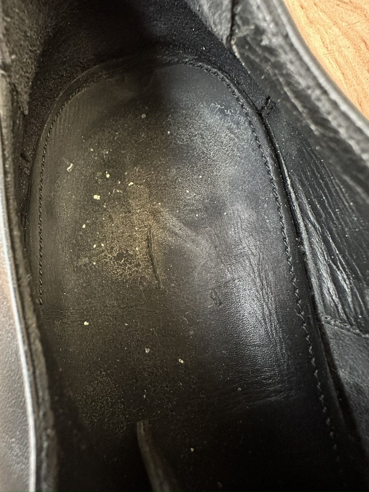 Balenciaga Block Rim Black Leather Square Derby Shoes