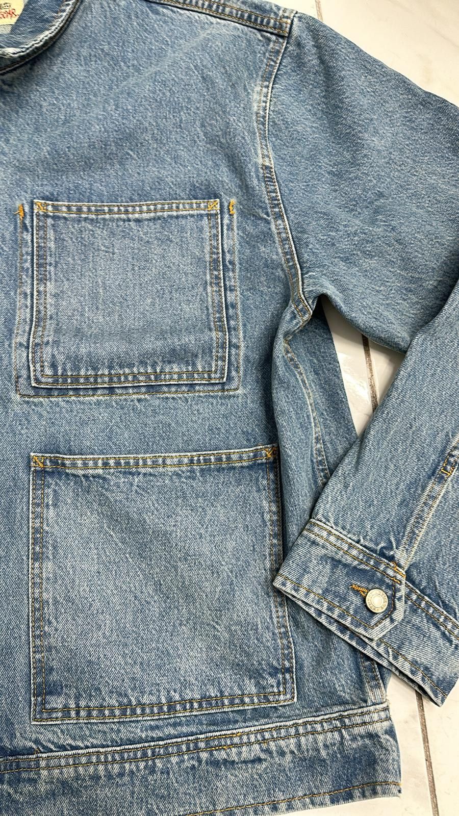 Stussy Stussy HO23 Zip Work Jacket Denim Blue Size US XL / EU 56 / 4 - 4 Thumbnail