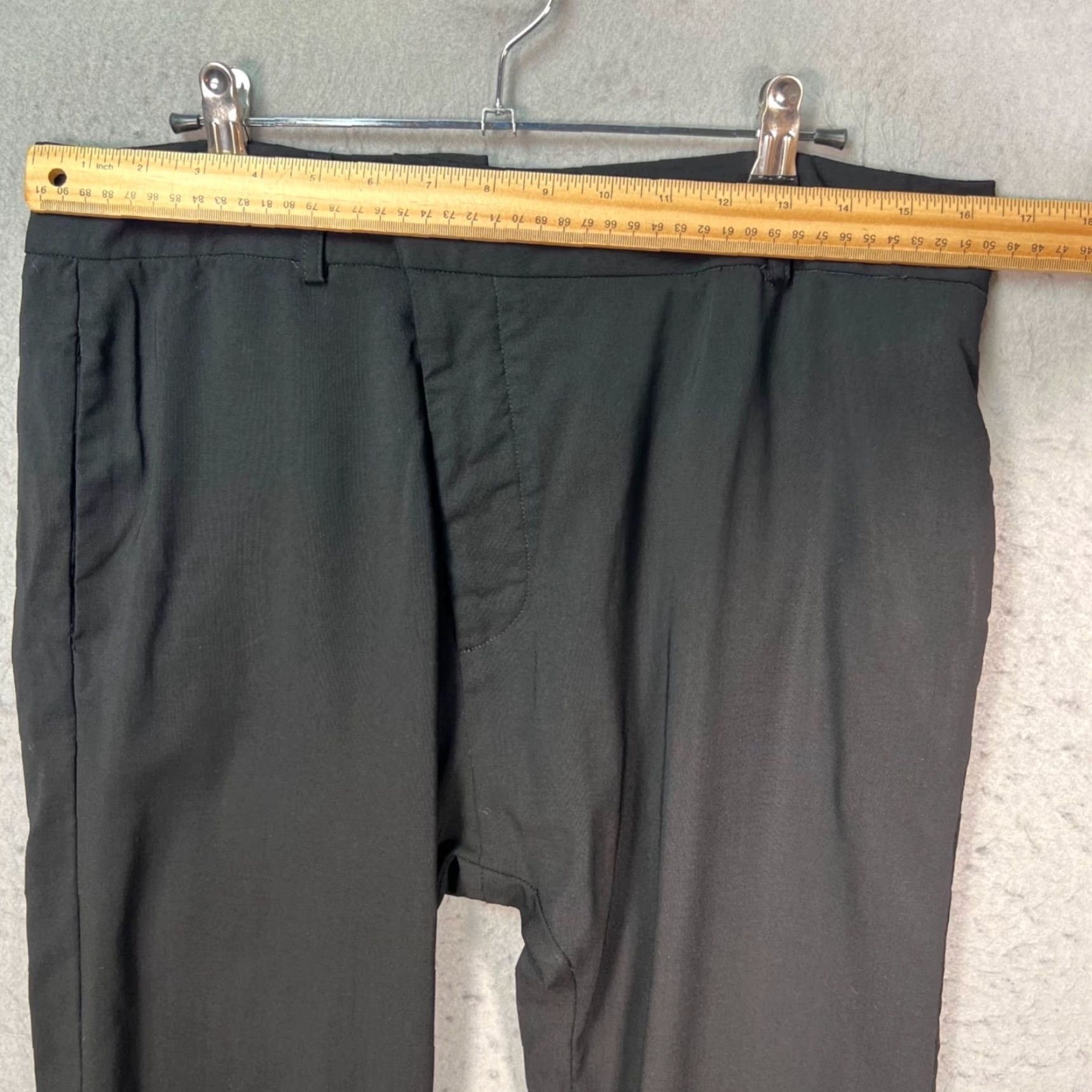 Nili Lotan Nili Lotan Black Trousers Womens Size 6 Slim Fit Cropped pants Cotton elastane Flat Front High Rise Modern Minimalist Style Womens Size 28" / US 6 / IT 42 - 5 Thumbnail