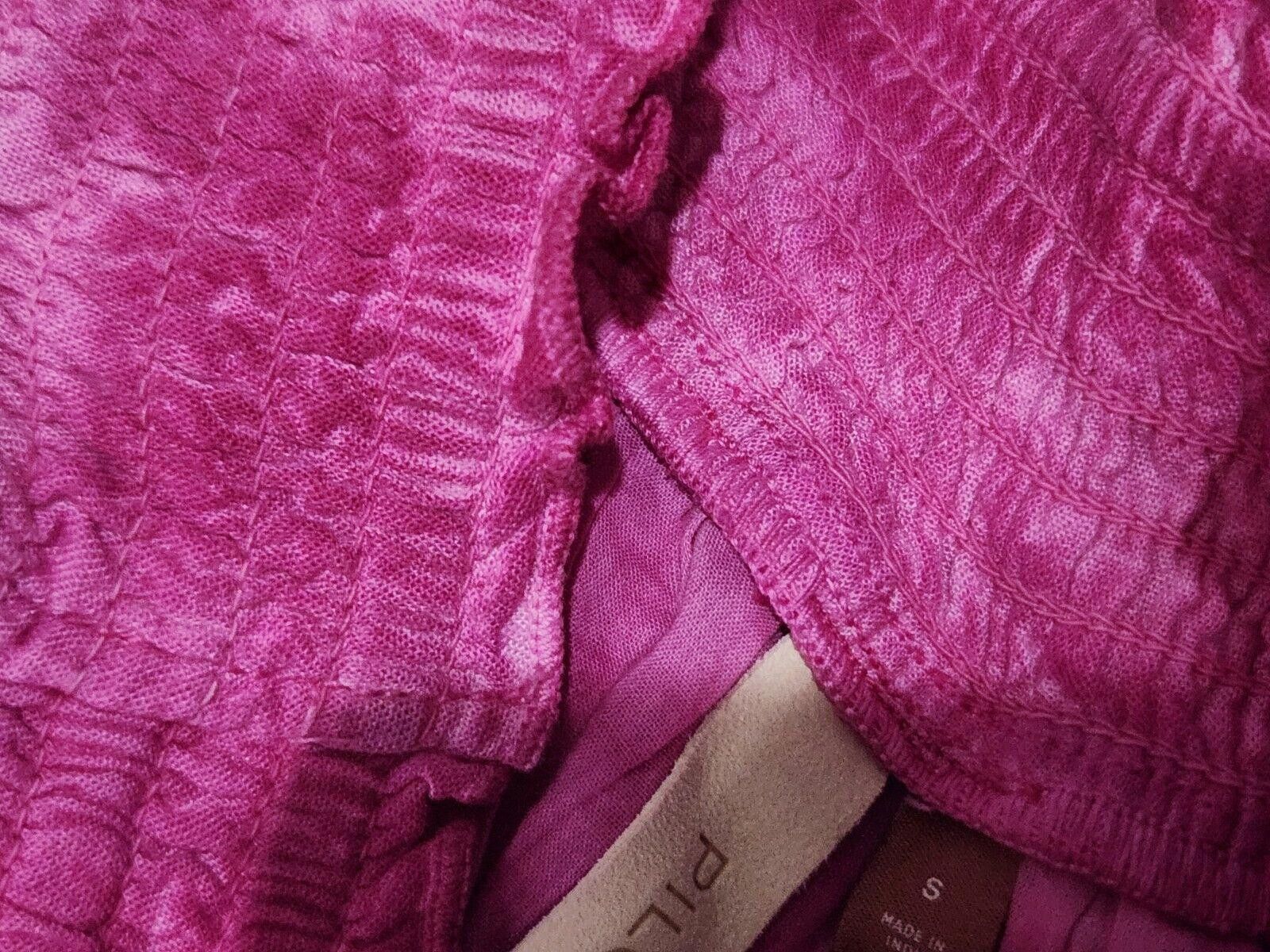 Designer Pilcro Skirt small Pink Tiered Elastic Waist Viscose Linen Size 28" / US 6 / IT 42 - 5 Thumbnail