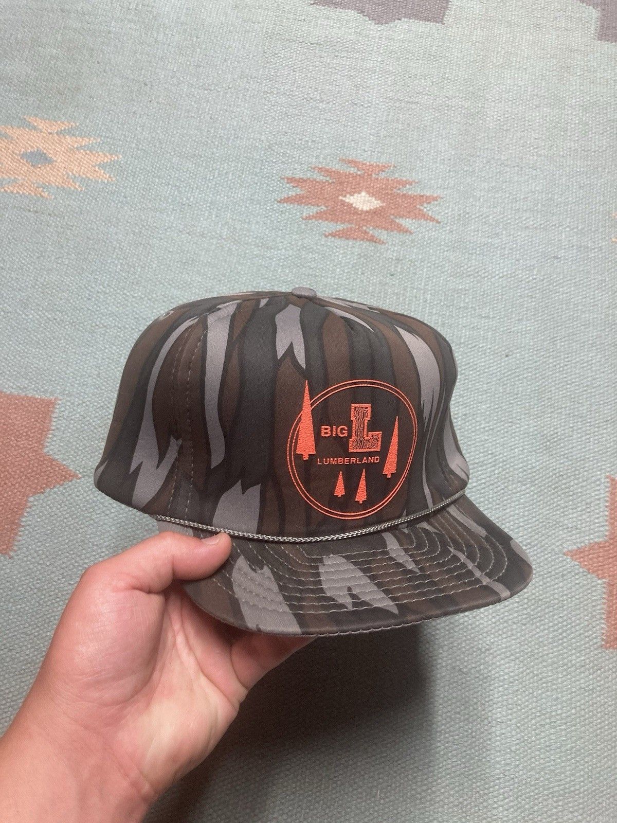 Vintage SnapBack hat camo Big L lumberland Michigan lumber Trebark Size ONE SIZE - 1 Thumbnail