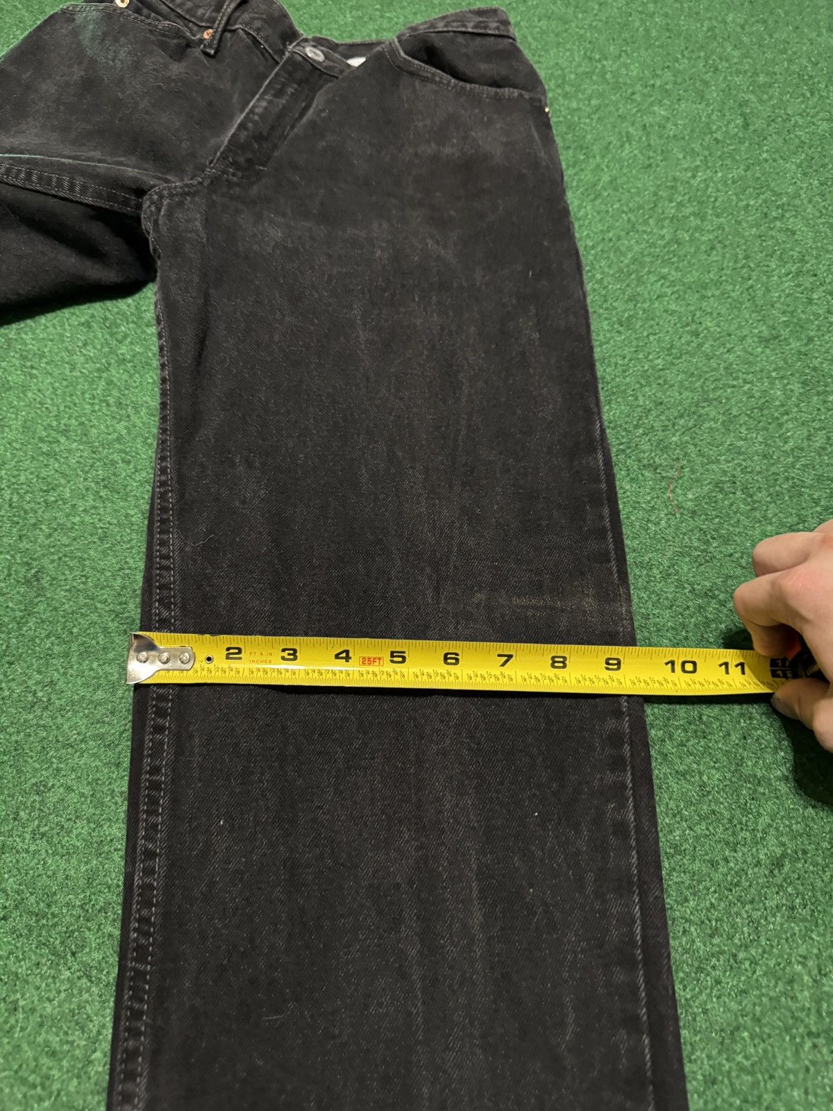 Levi's Vintage Clothing Vintage 90s Levi’s 550 Black Relaxed Fit Taper 28x32 Jeans Size 30" / US 8 / IT 44 - 9 Thumbnail