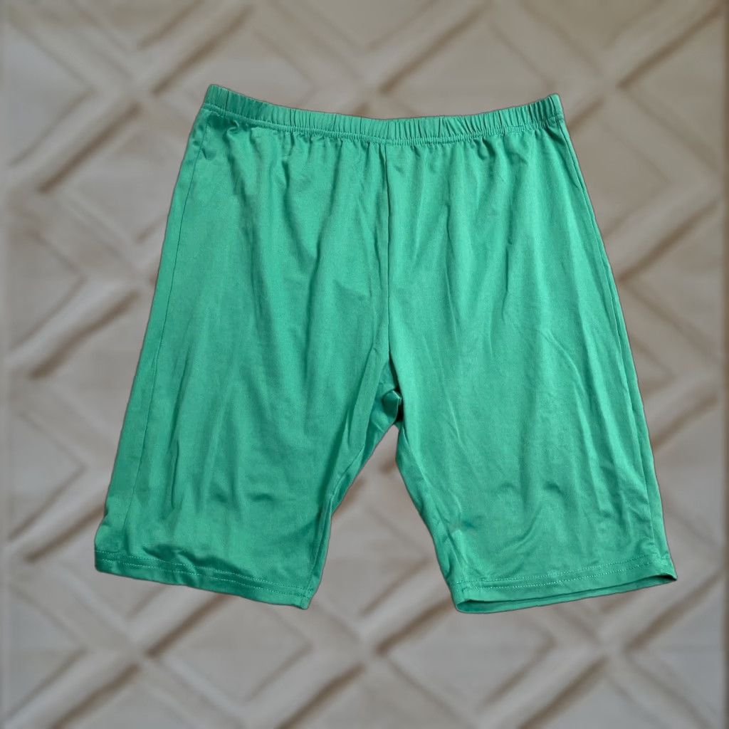 Vintage Unbranded Casual Bike Shorts Womens XL Green Compression Active Gym Yoga 30x9 Size 40" / US 18 - 1 Thumbnail