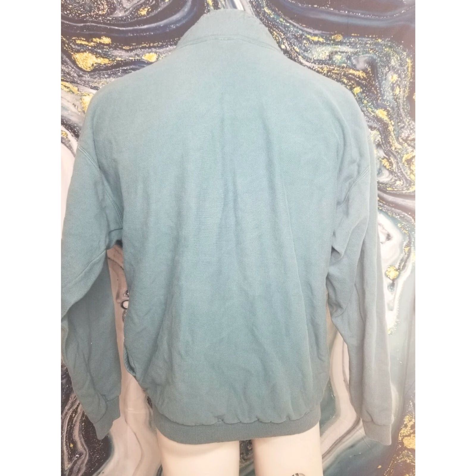 Vintage VINTAGE Sensagal Lake Superior North Shore Mockneck Sweatshirt Mens M Green 90s University Pullover Sweatshirt Size US M / EU 48-50 / 2 - 6 Thumbnail