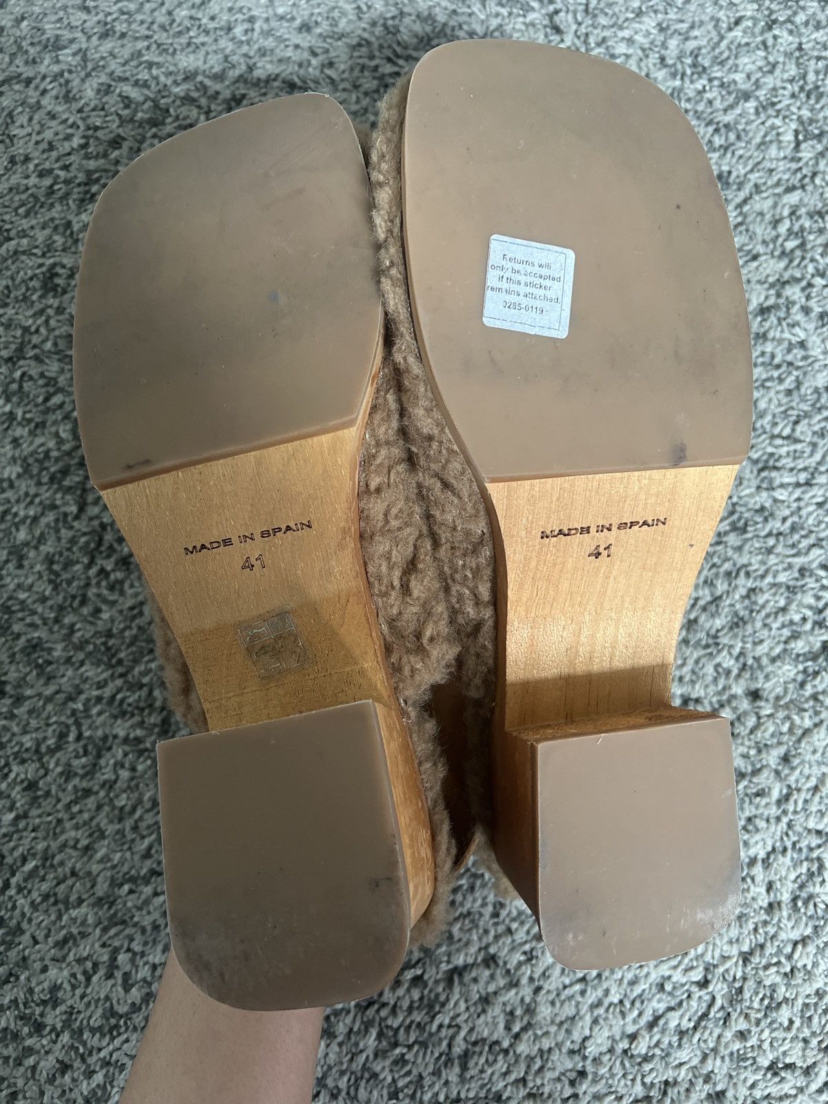 Miista Miista Faux Fur Mules Size US 10 / IT 40 - 4 Thumbnail