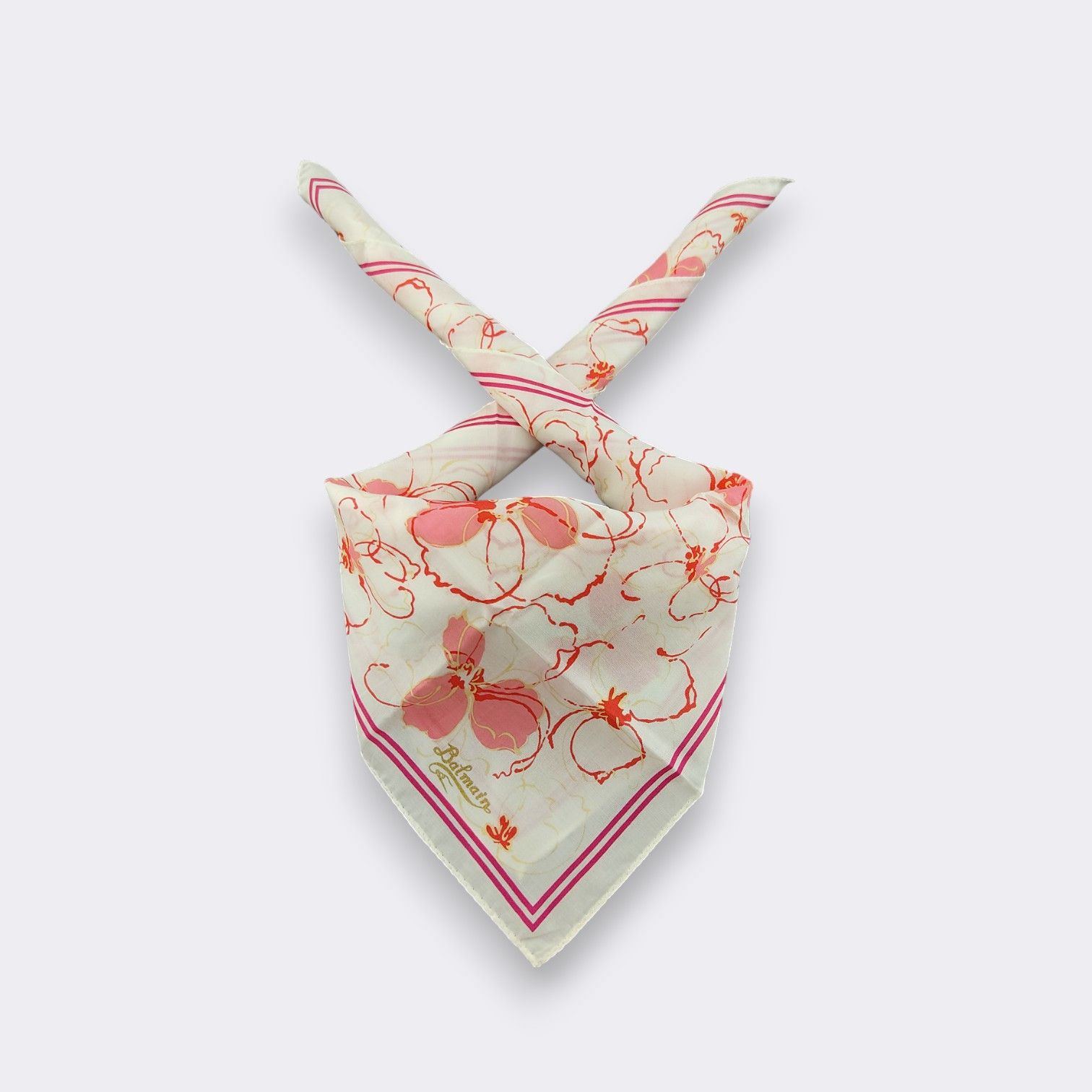 Balmain Vintage Balmain Handkerchief Neckerchief Bandana H215D Size ONE SIZE - 1 Thumbnail