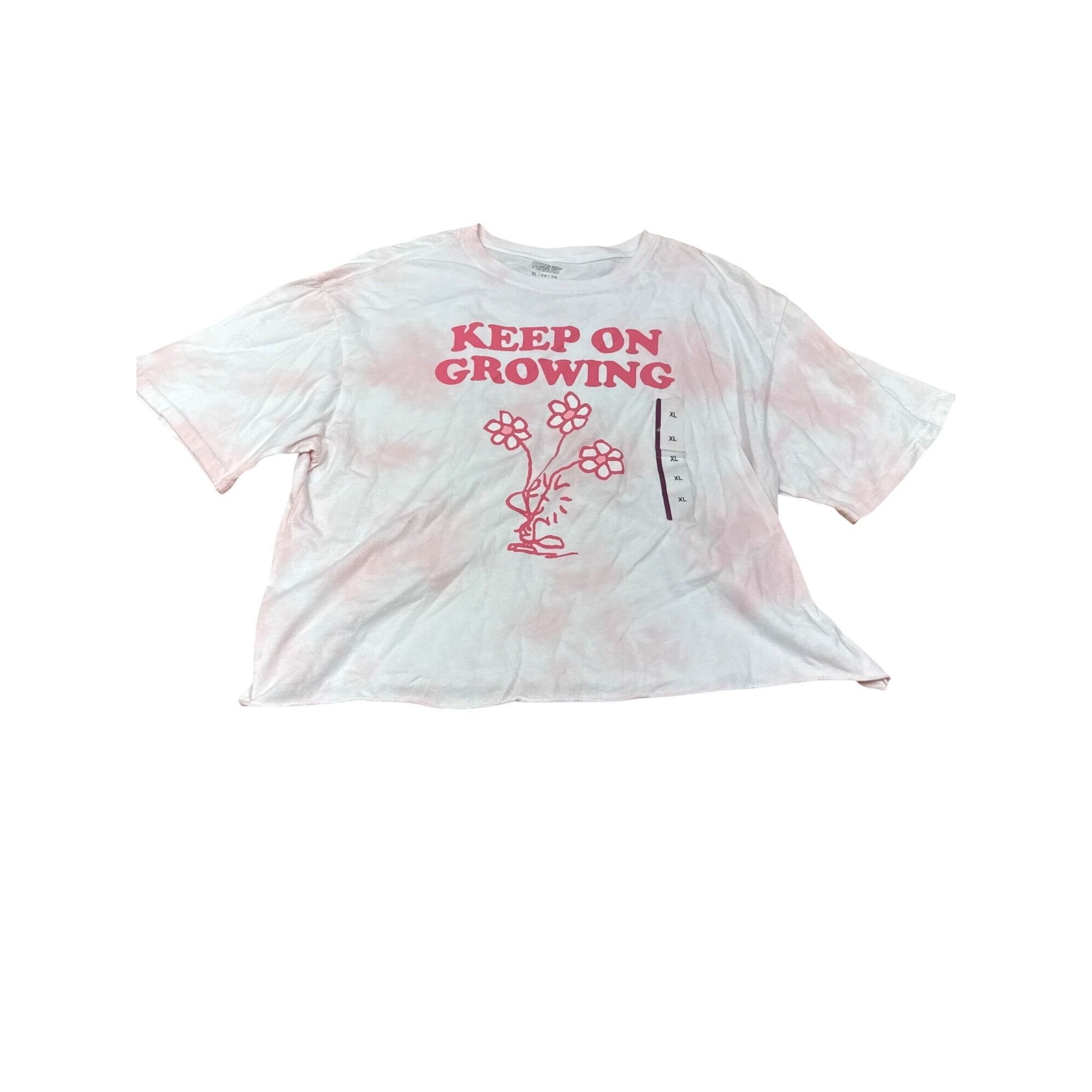 Peanuts Peanuts XL Tie-Dye Graphic Tee Keep On Growing Snoopy Pink & Size XL / US 12-14 / IT 48-50 - 3 Thumbnail