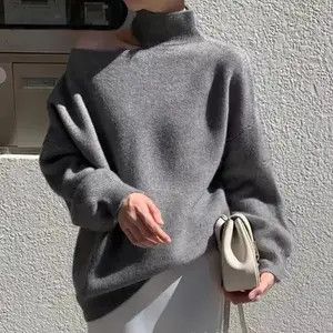 Japanese Brand × Vintage Women Hollow Out One Shoulder Sexy Sweater Size ONE SIZE - 1 Thumbnail