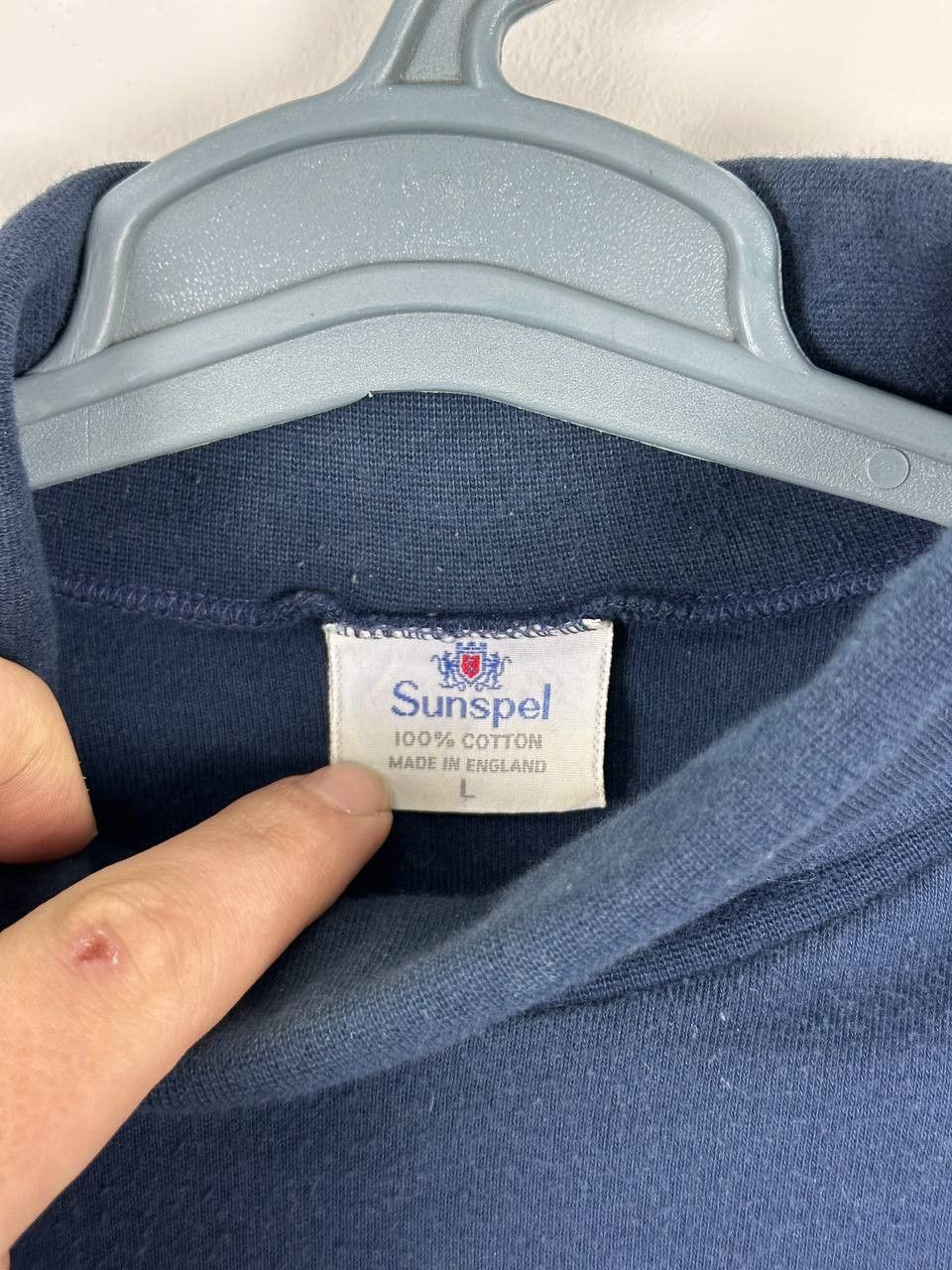 Sunspel × Vintage Vintage Sunspel Blue Cotton Turtleneck Size L Size US L / EU 52-54 / 3 - 4 Thumbnail