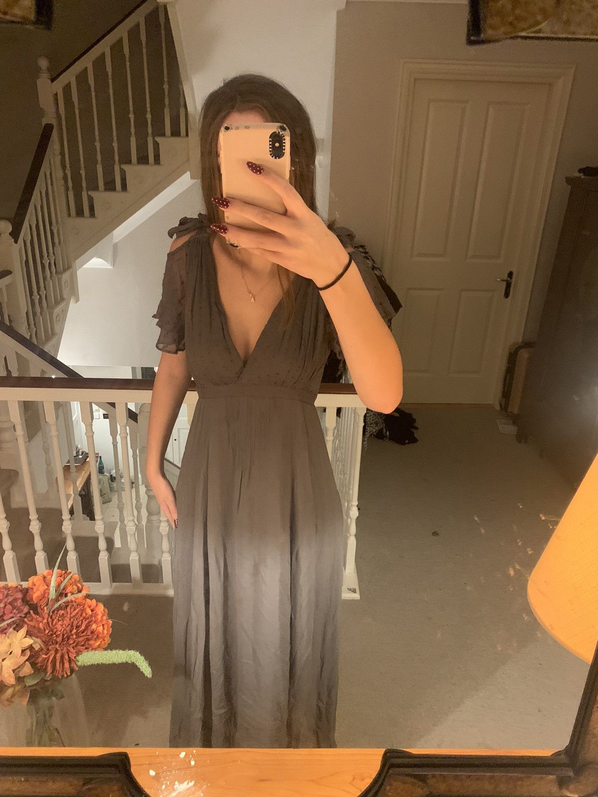 Other Noa Noa Grey Maxi Dress Size M / US 6-8 / IT 42-44 - 2 Thumbnail