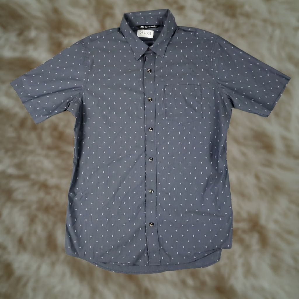 TravisMathew Travis Mathew Shirt Mens Large Blue/Gray Geometric Button Up Size US XL / EU 56 / 4 - 1 Thumbnail