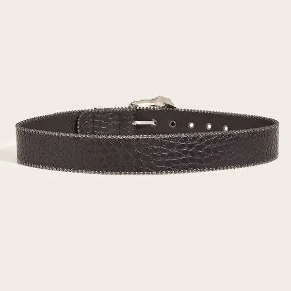 Cowboy Equipment american western silver snakeskin pu leather belt Size ONE SIZE - 3 Thumbnail