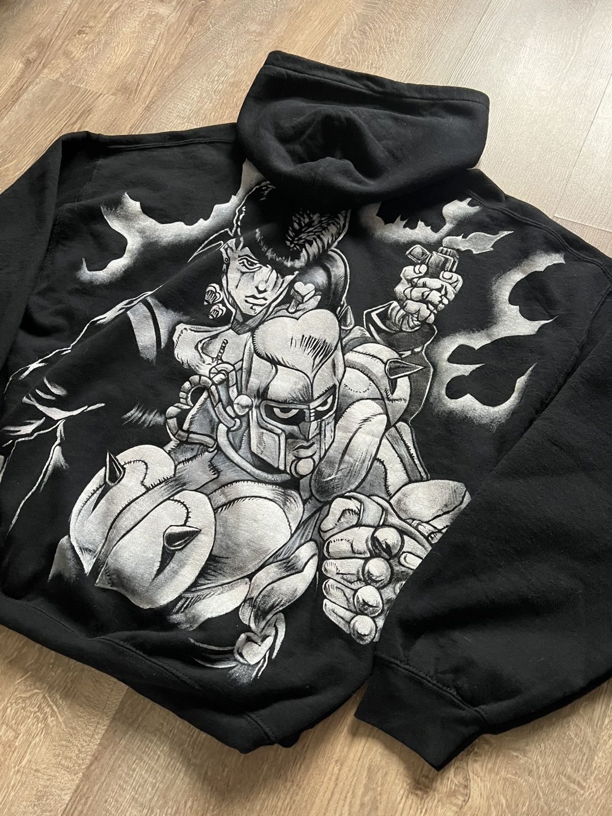 Gildan JJBA Josuke anime handpainted baggy hoodie Size US XXL / EU 58 / 5 - 1 Thumbnail