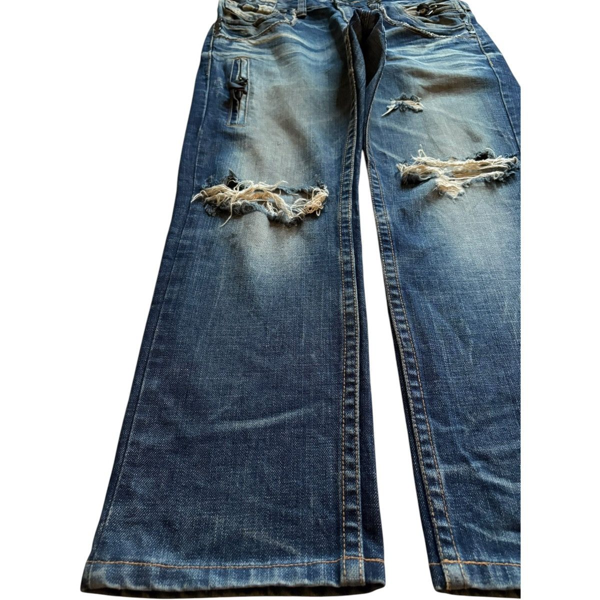 Dsquared2 Vintage Red Pepper Rusty Mud Wash Tactical Rip Jeans Size US 31 - 6 Thumbnail