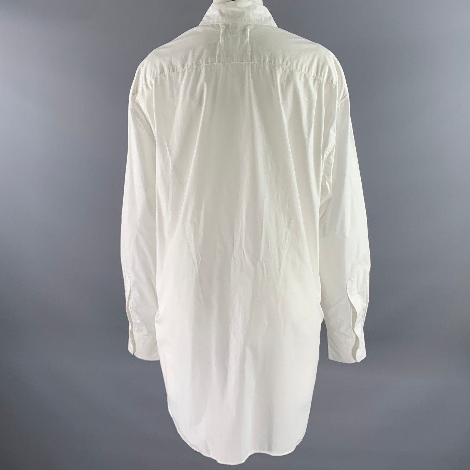 Nili Lotan NILI LOTAN Size M White Cotton Relaxed Fit Shirt Size M / US 6-8 / IT 42-44 - 5 Thumbnail