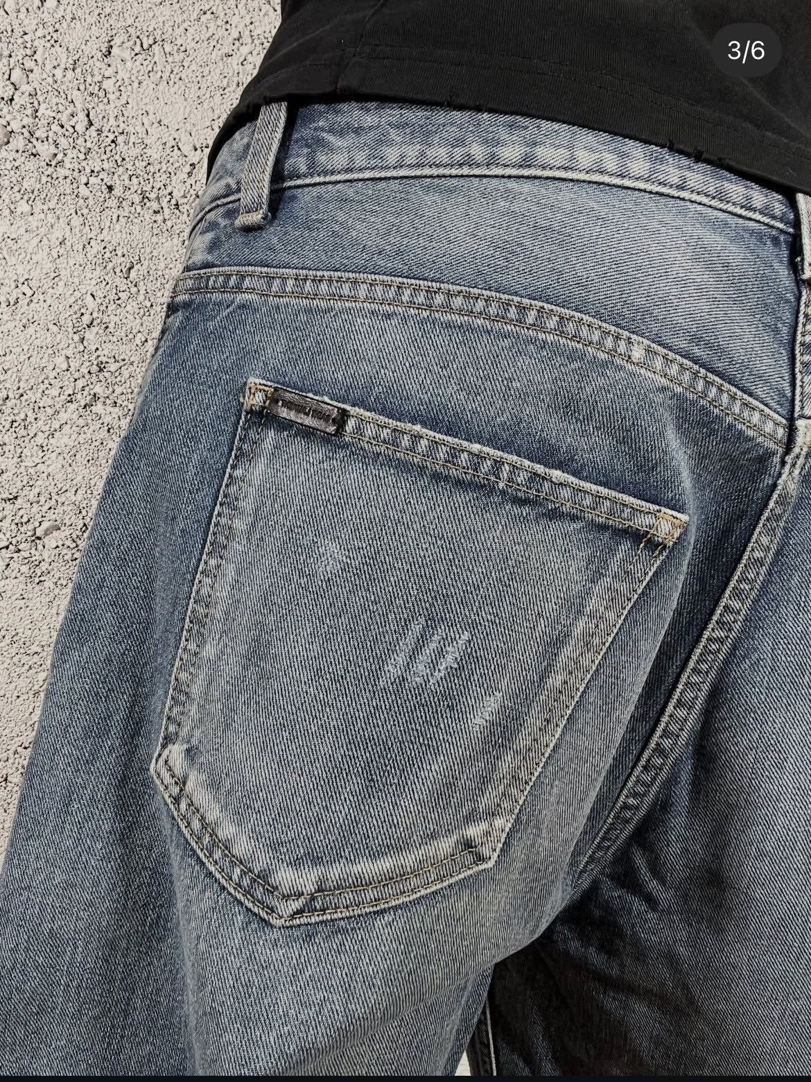 Saint Laurent Paris Saint Laurent D45 Wide Leg Jeans Size US 29 - 4 Thumbnail