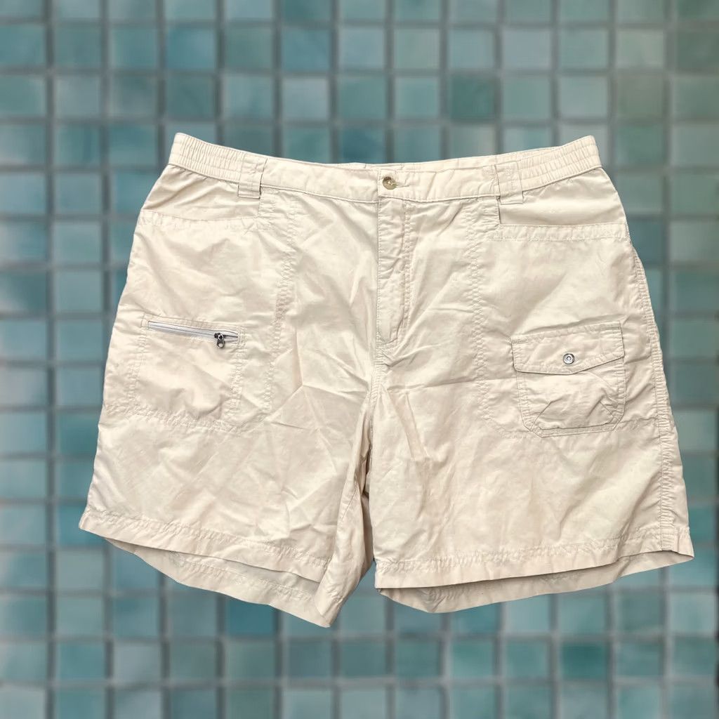 Vintage VTG Columbia Shorts Womens XL Beige Cargo Utility Ripstop Cotton Hiking Size 40" / US 18 - 1 Thumbnail