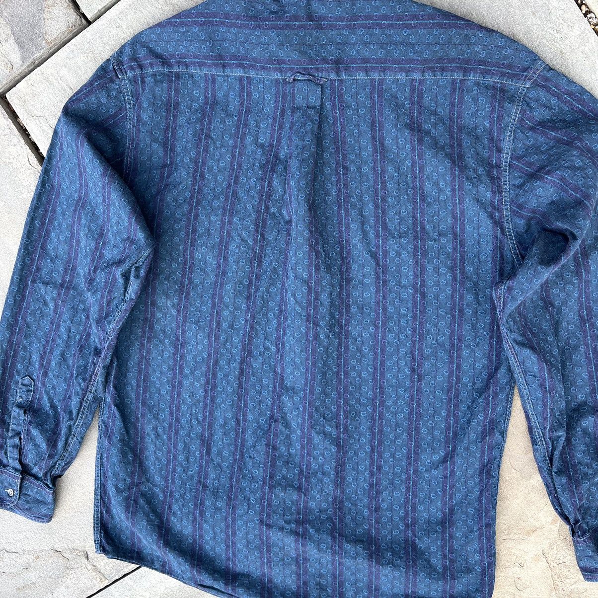 Other × Vintage Vintage 90s Vertical Stripe Pattern Button Down Italy Made Size US M / EU 48-50 / 2 - 6 Thumbnail